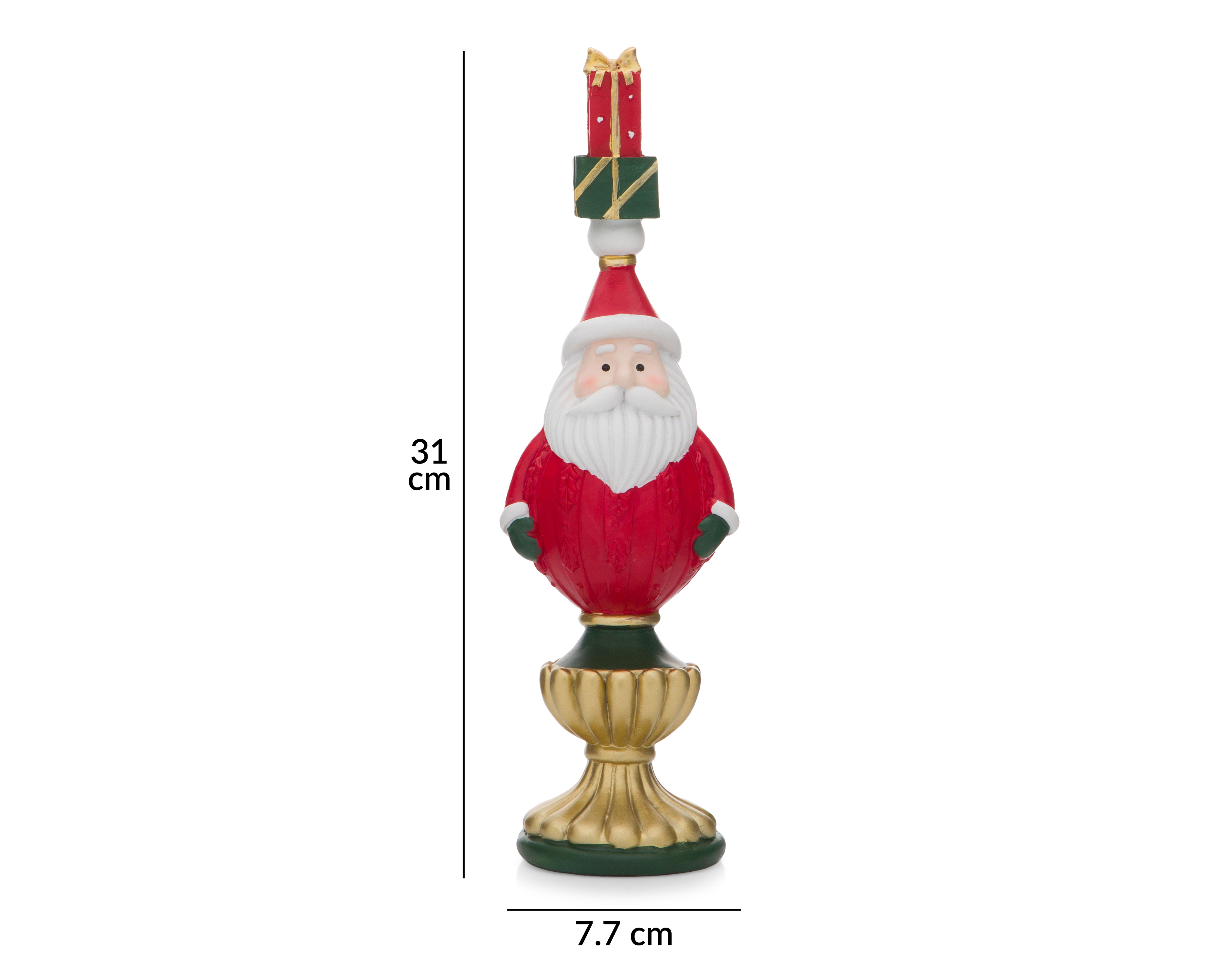 Foto 6 | Foto 6 | Figura Decorativa de Navidad Santa Regalo de Resina