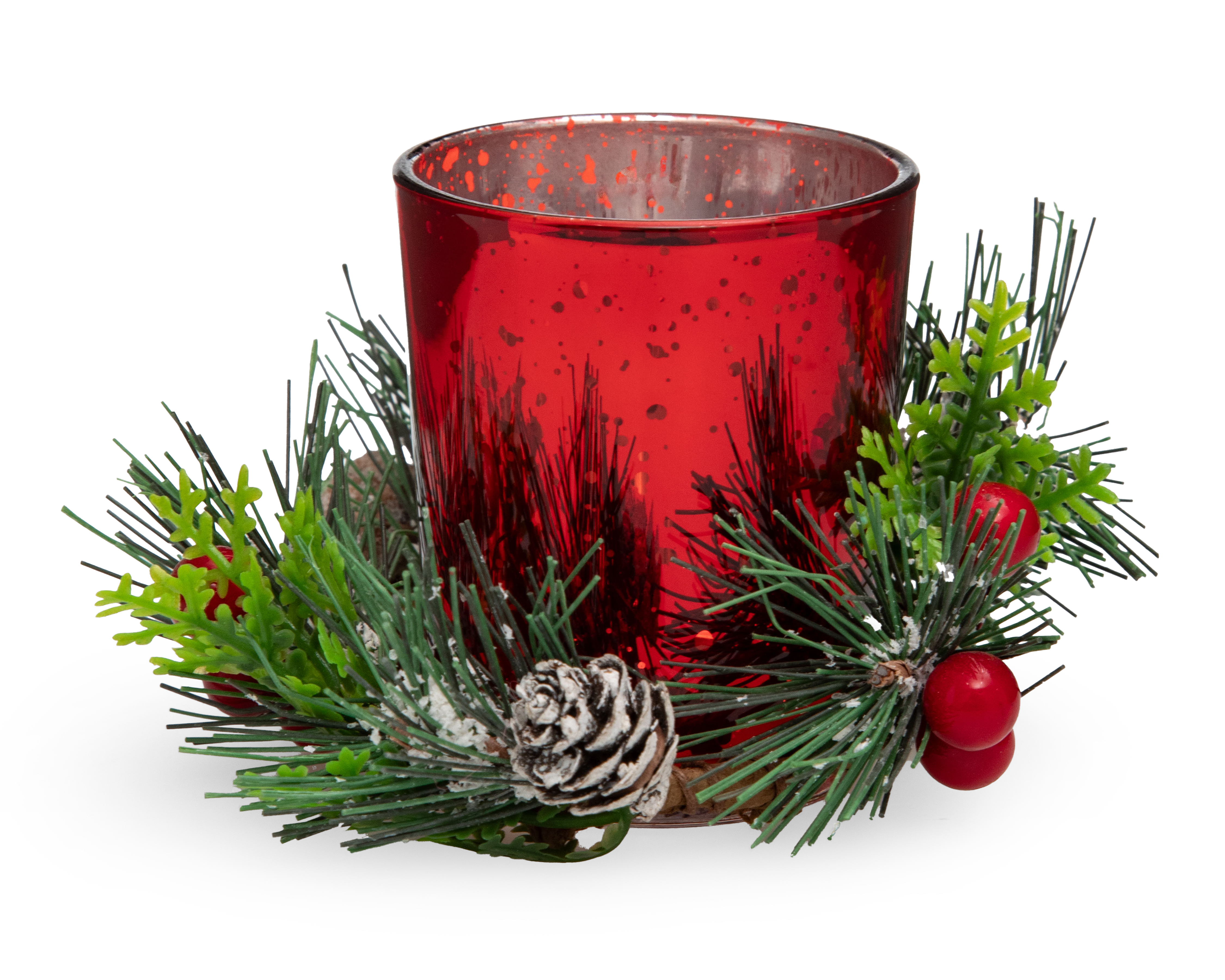 Portavelas de Navidad Piñoncitos de Vidrio