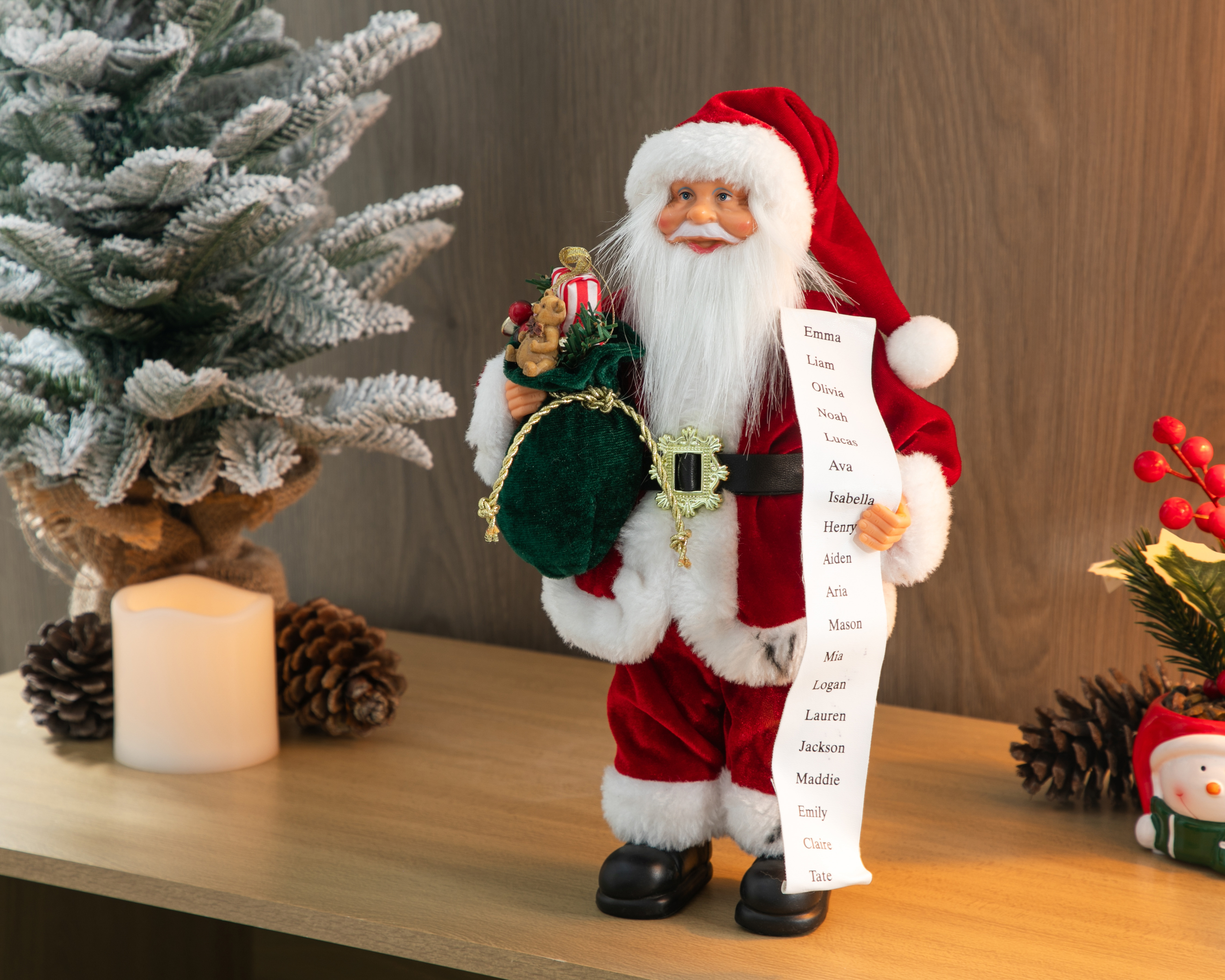 Foto 5 | Foto 5 | Figura de Papá Noel de Navidad Lista de Santa de Plástico