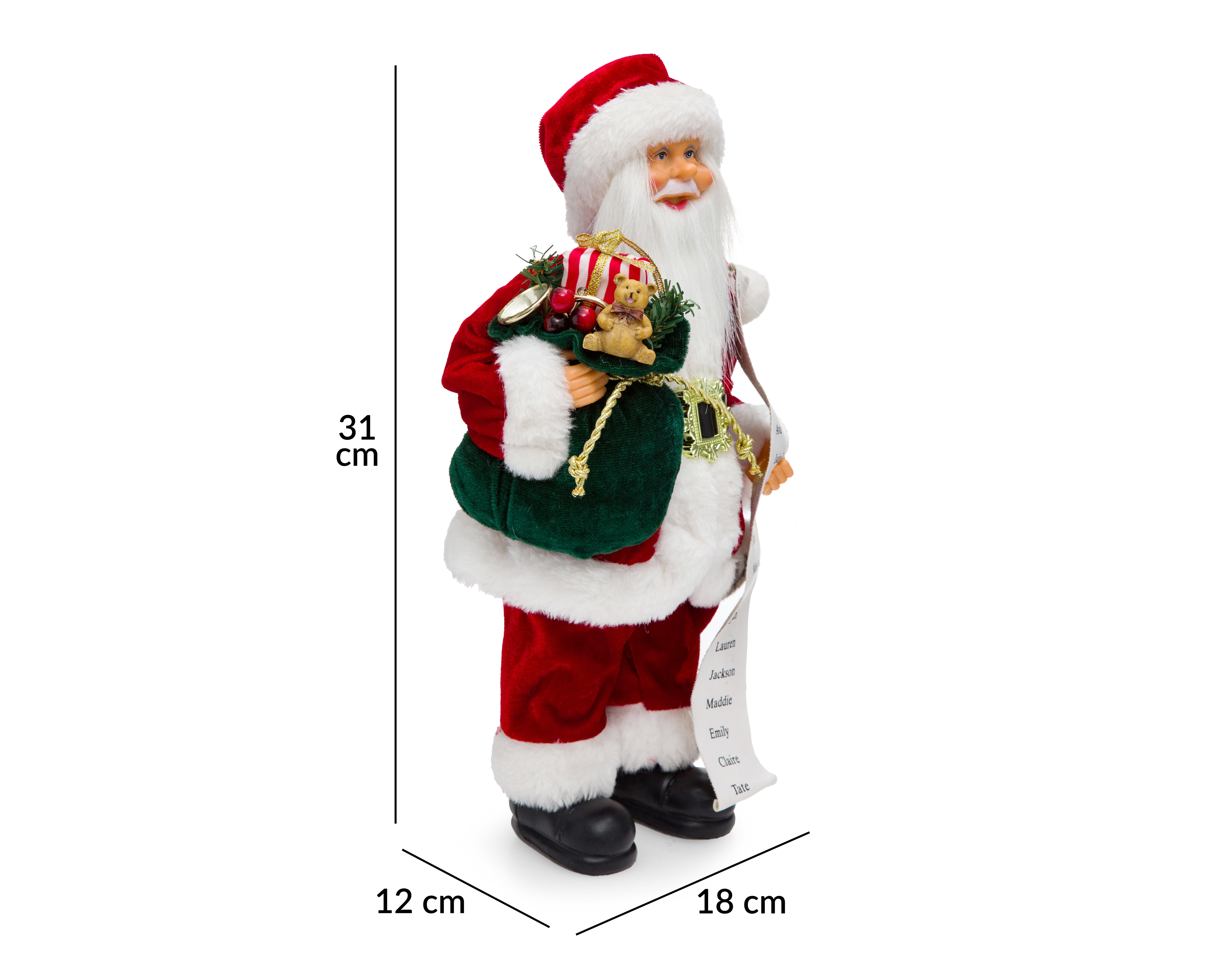 Foto 7 pulgar | Foto 6 | Figura de Papá Noel de Navidad Lista de Santa de Plástico