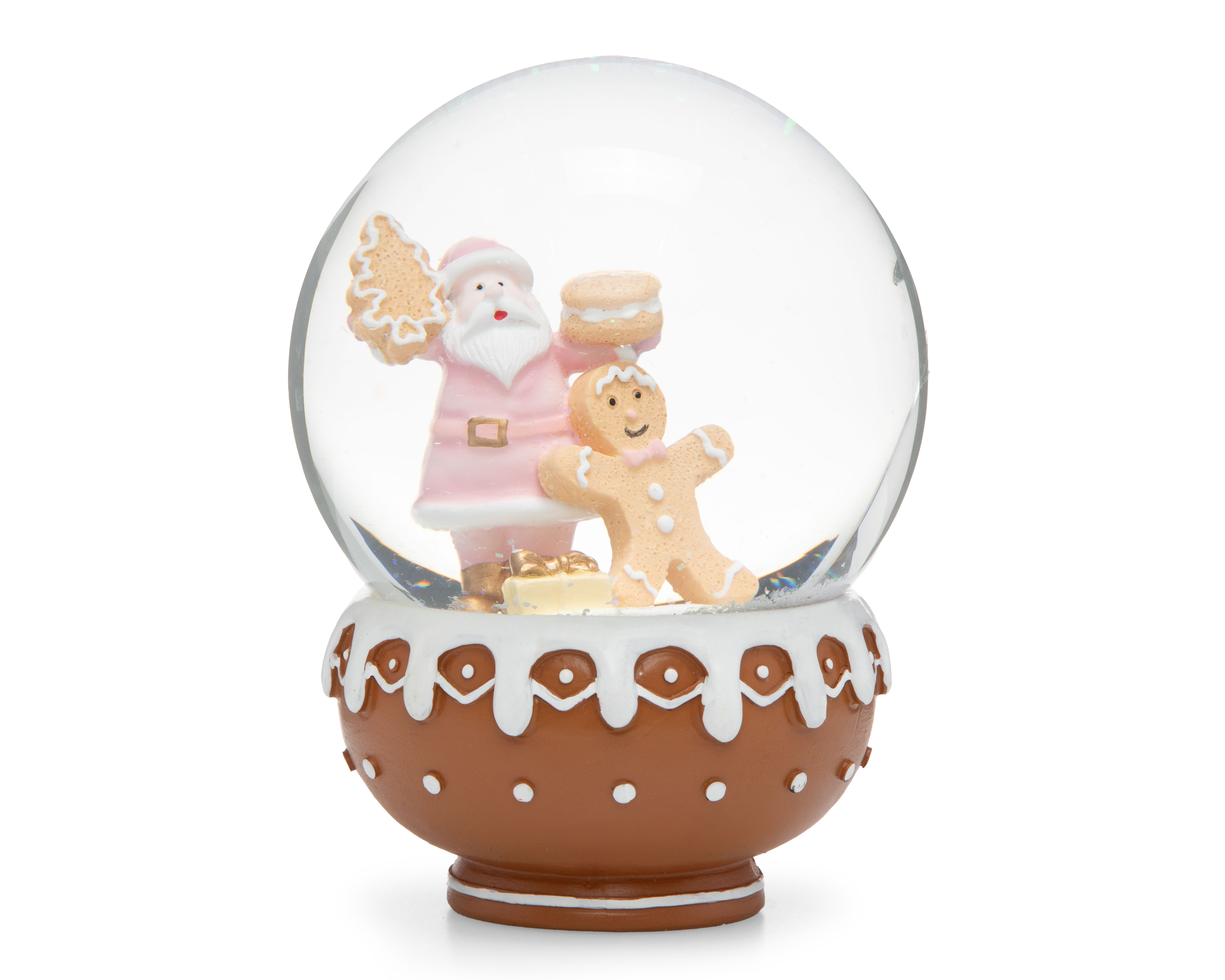 Foto 1 | Foto 1 | Figura de Globo de Nieve Navideña Gingerman de Resina