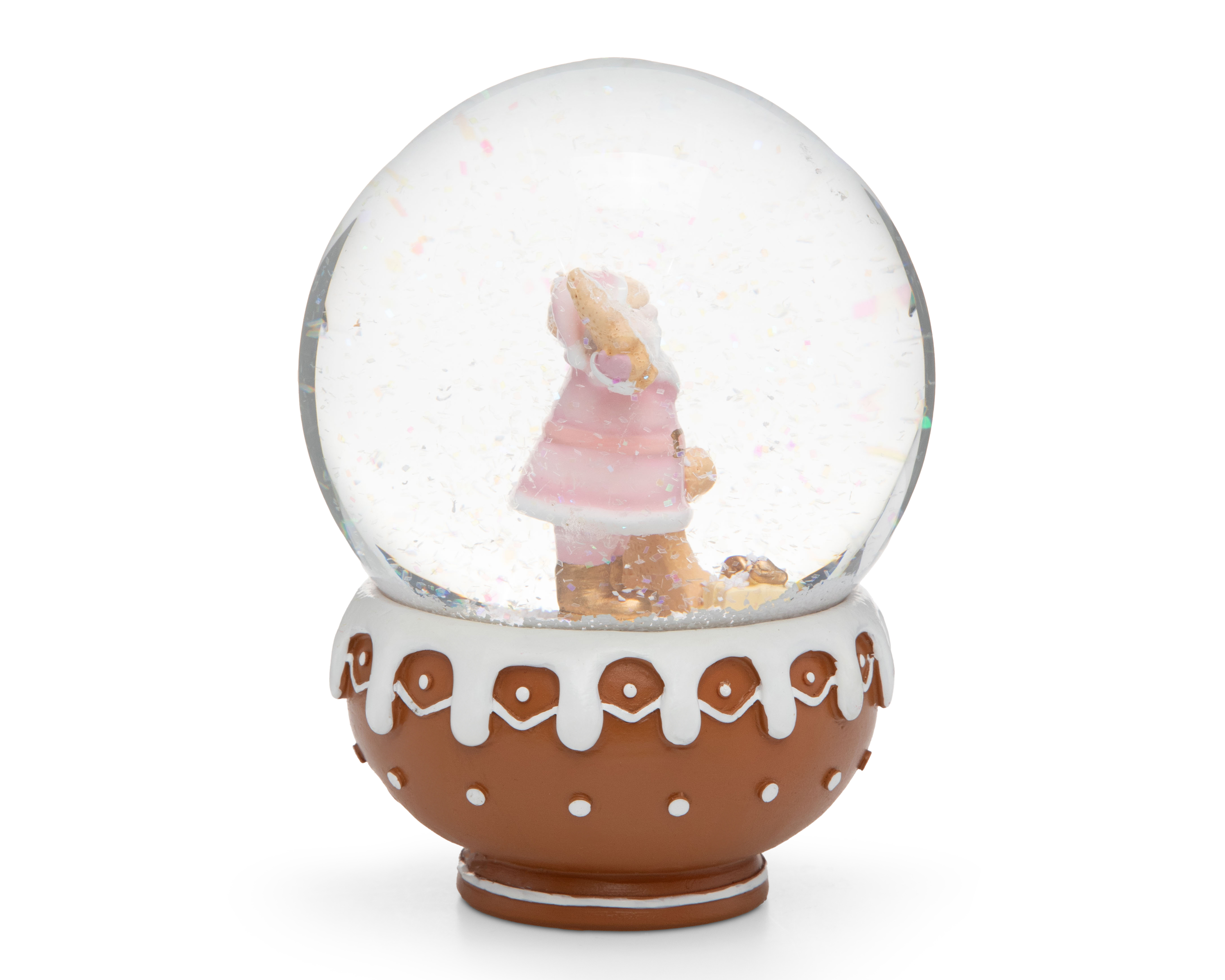 Foto 3 | Foto 3 | Figura de Globo de Nieve Navideña Gingerman de Resina