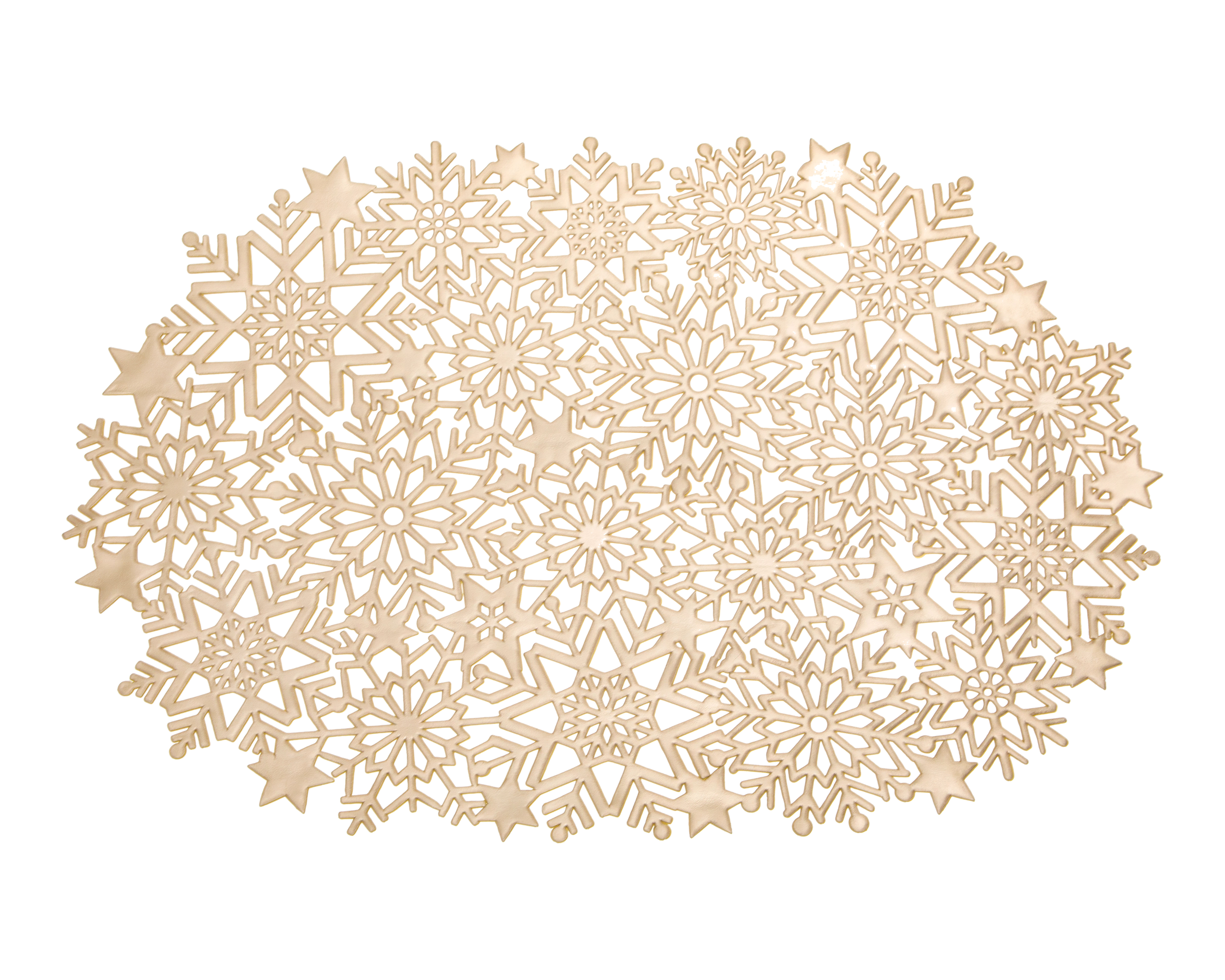 Foto 4 | Foto 4 | Mantel Individual Dorado Starhaus Snowflake Cocinero 4 Piezas