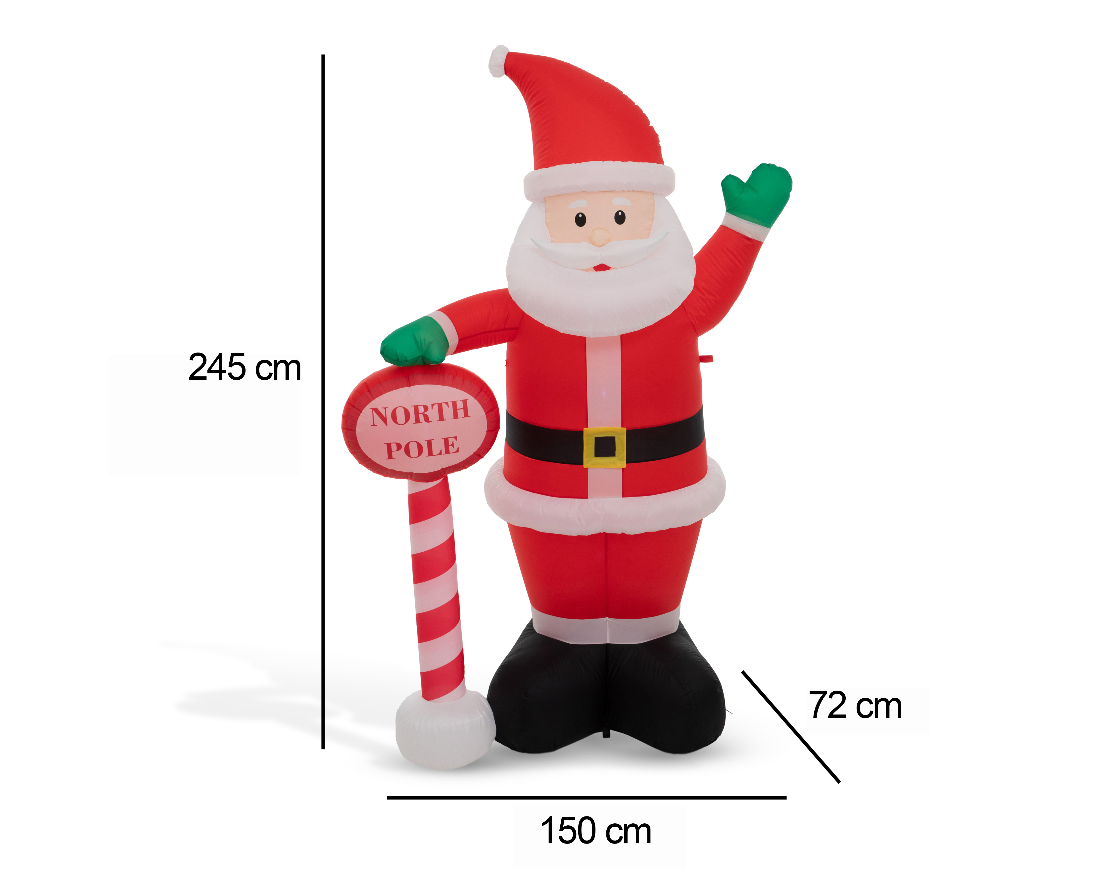 Foto 7 pulgar | Foto 6 | Inflable North Santa 245 cm