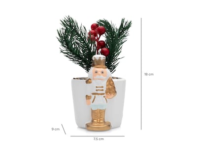 Foto 5 | Foto 5 | Planta Decorativa Navideña con Maceta Starhaus 18 cm