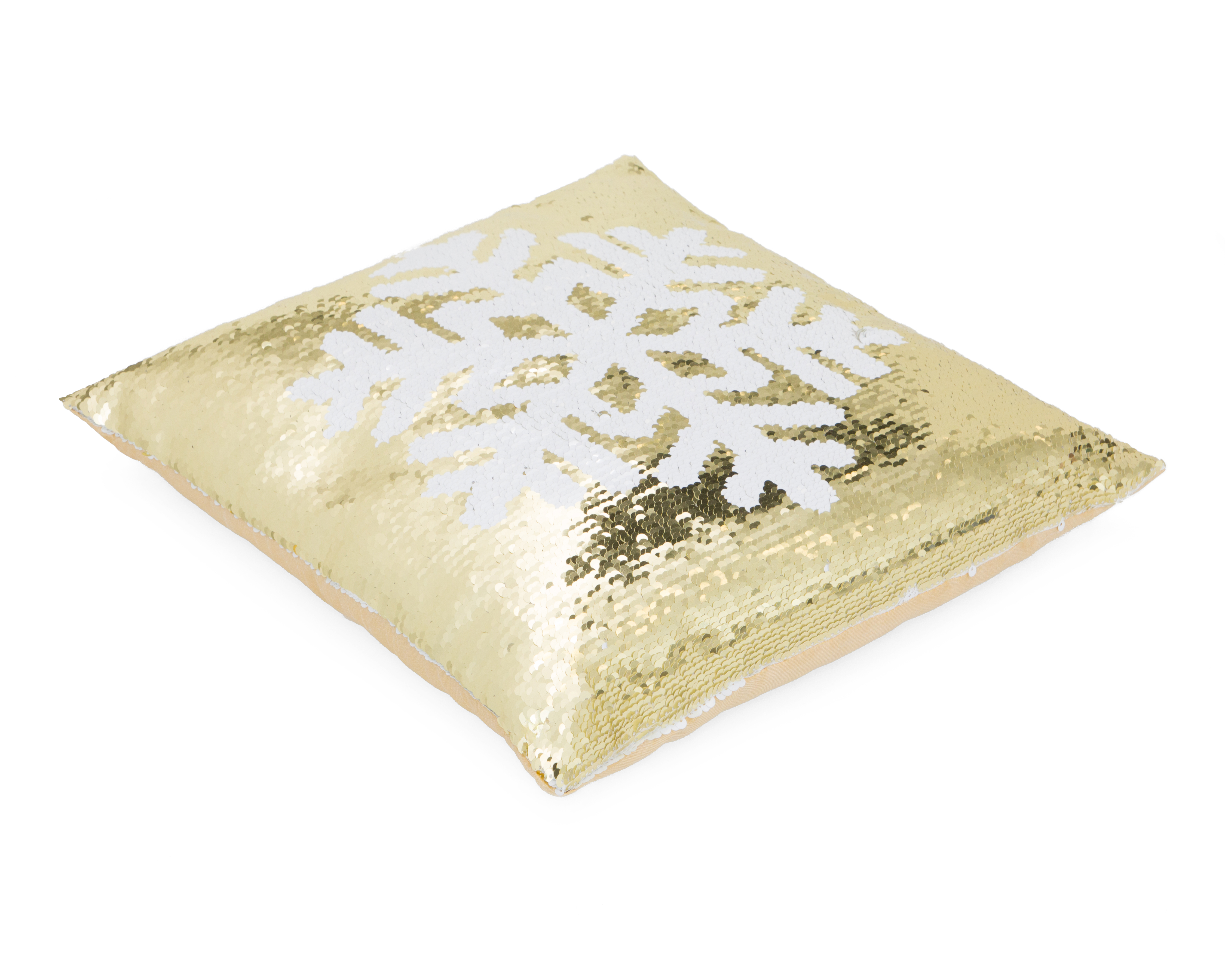 Foto 3 | Foto 3 | Cojín Navideño Sequin Snowy Dorado