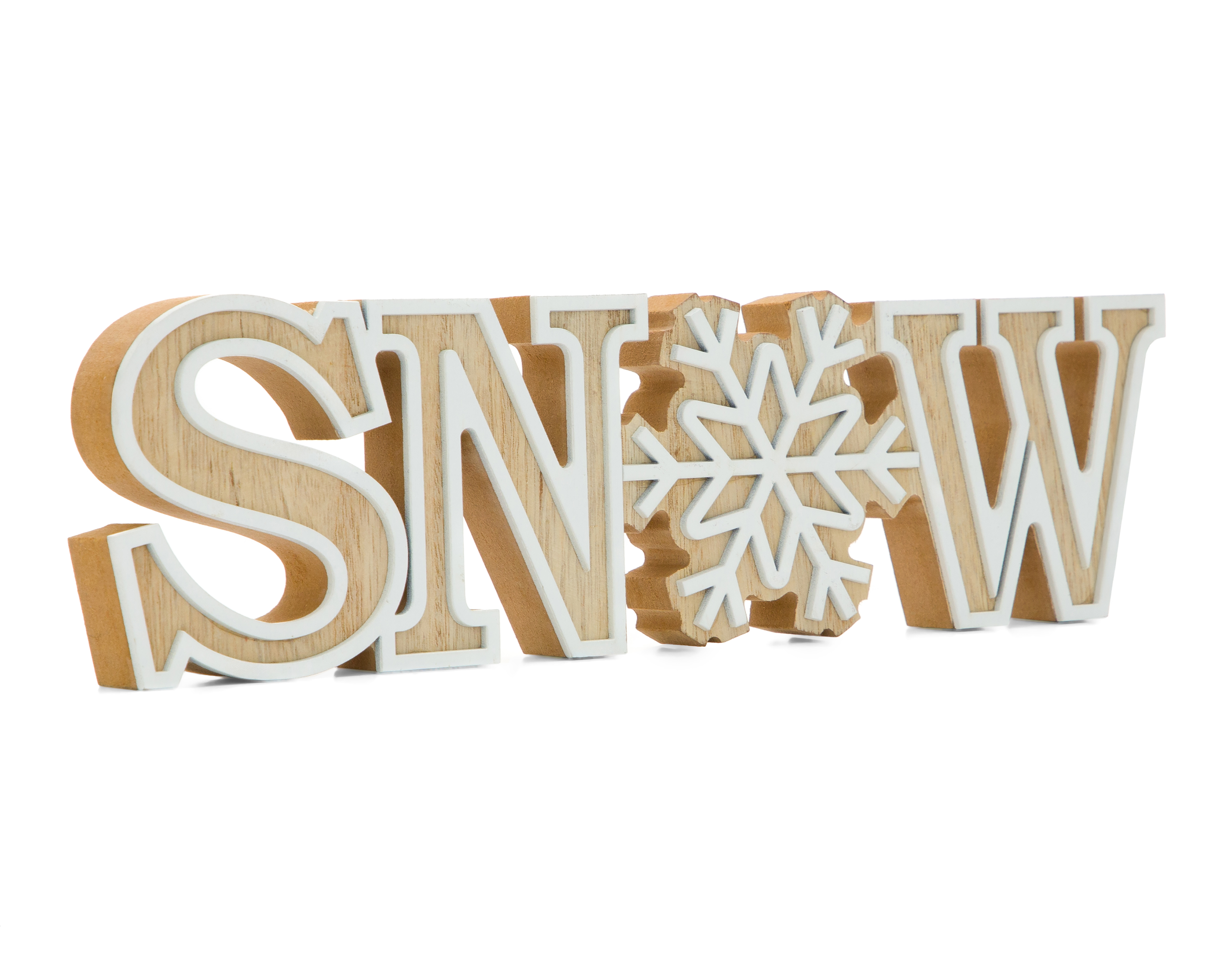 Letrero Decorativo de Navidad Snow Craft de Madera