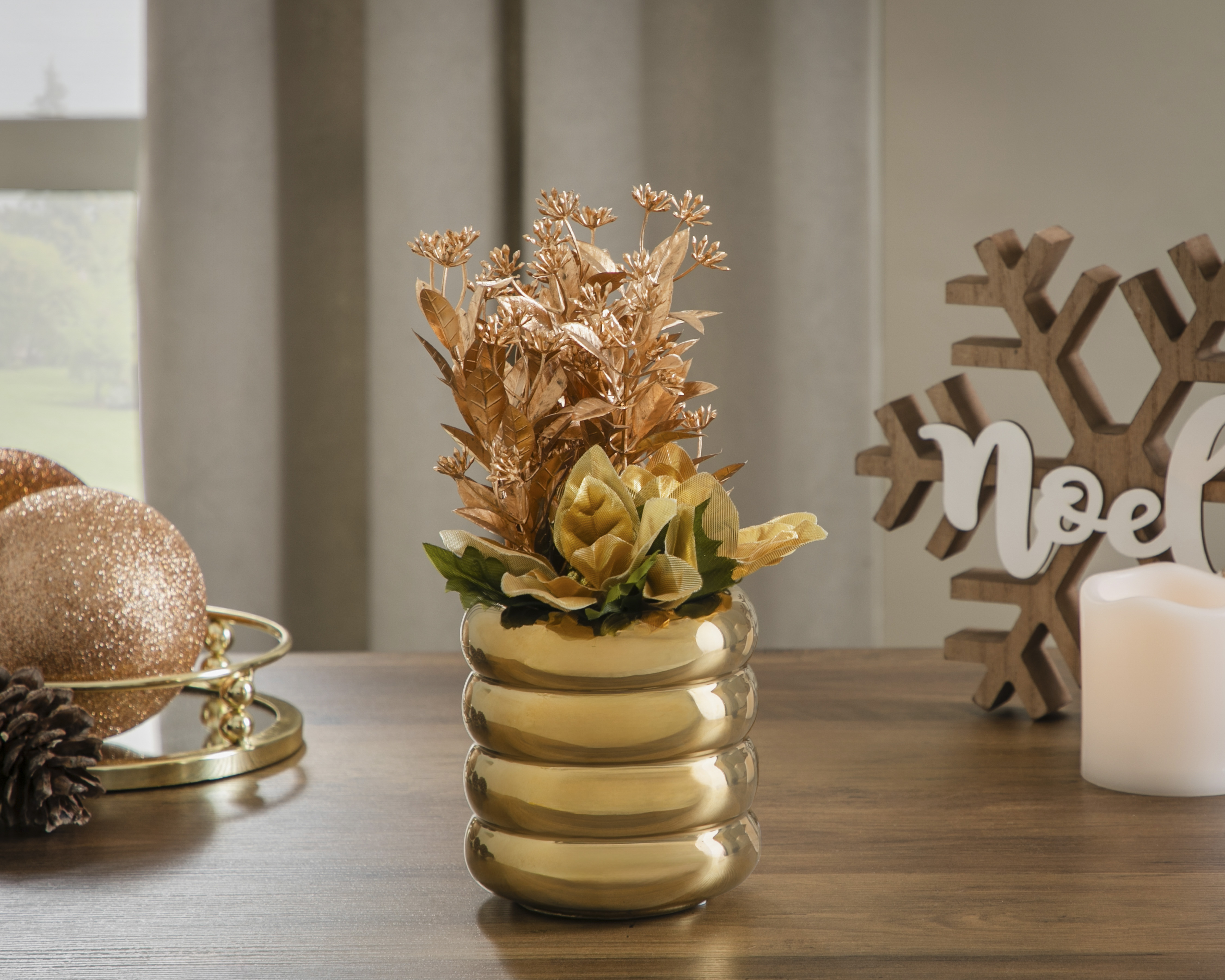 Foto 4 | Foto 4 | Ixora Artificial con Maceta Starhaus 27 cm