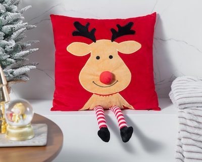 Foto 5 | Foto 5 | Cojín Navideño Rudolph Rojo