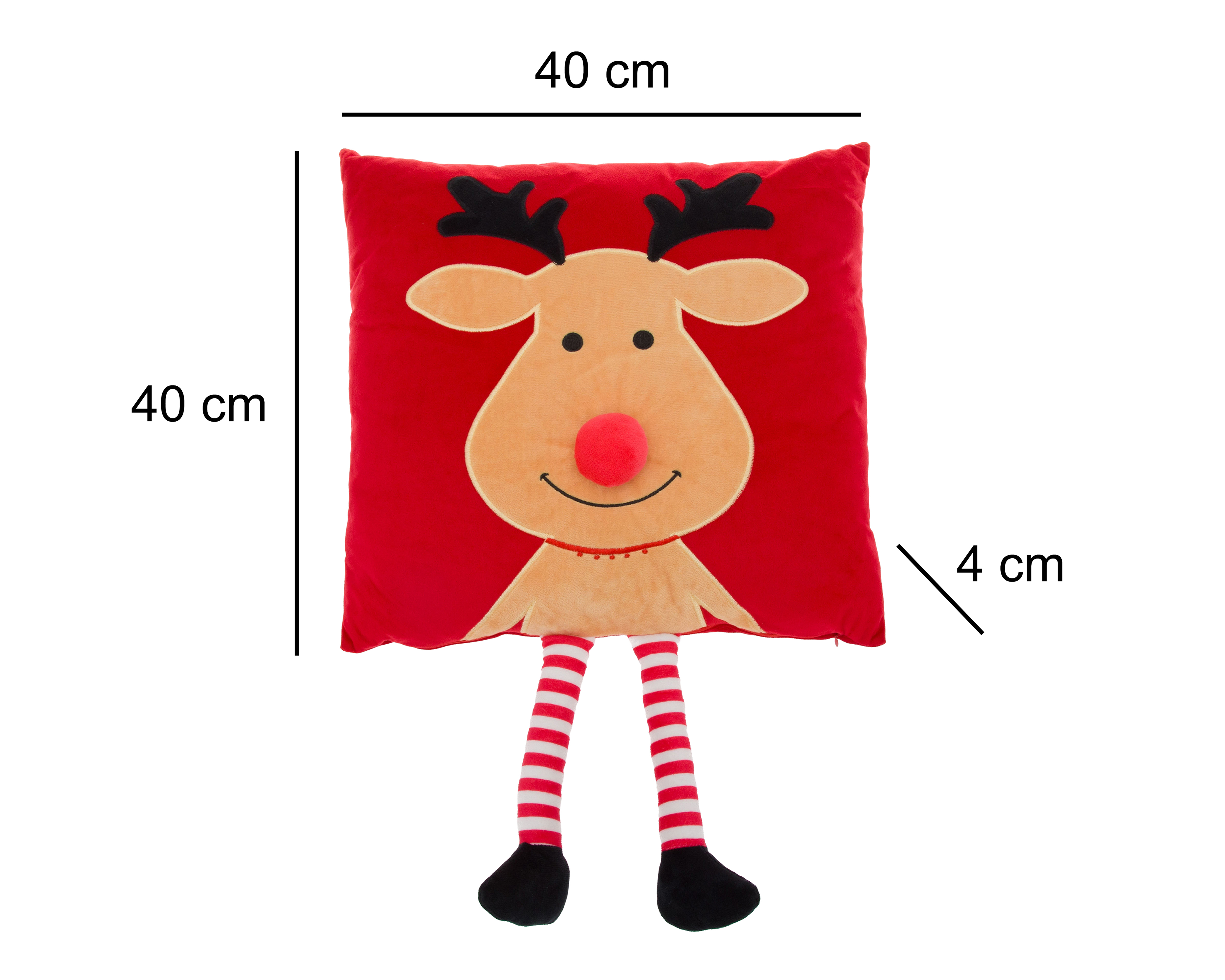 Foto 7 pulgar | Foto 6 | Cojín Navideño Rudolph Rojo