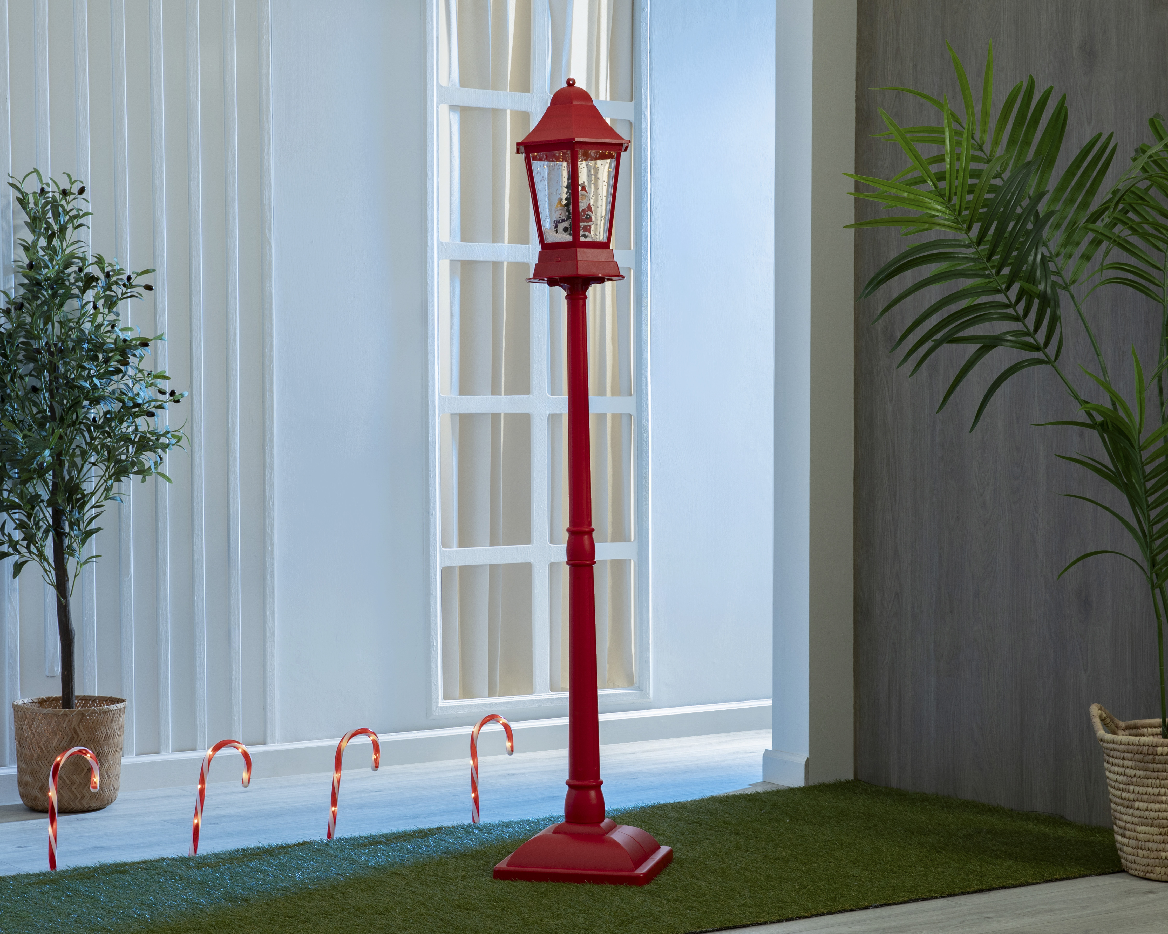 Foto 5 pulgar | Foto 4 | Figura Decorativa de Navidad Farol Tradi de Plástico