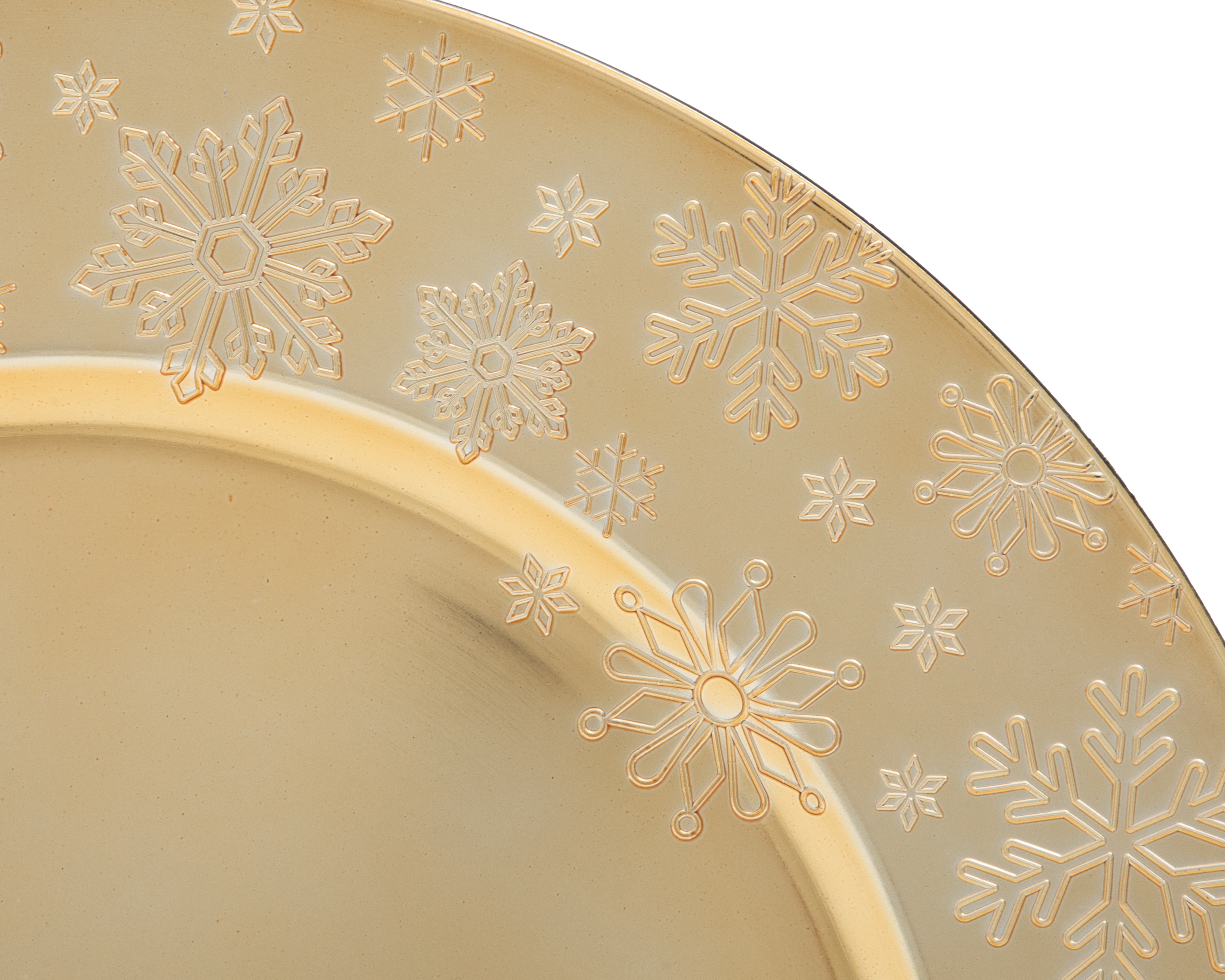 Foto 3 | Foto 3 | Plato Plano Navideño de Plástico Dorado