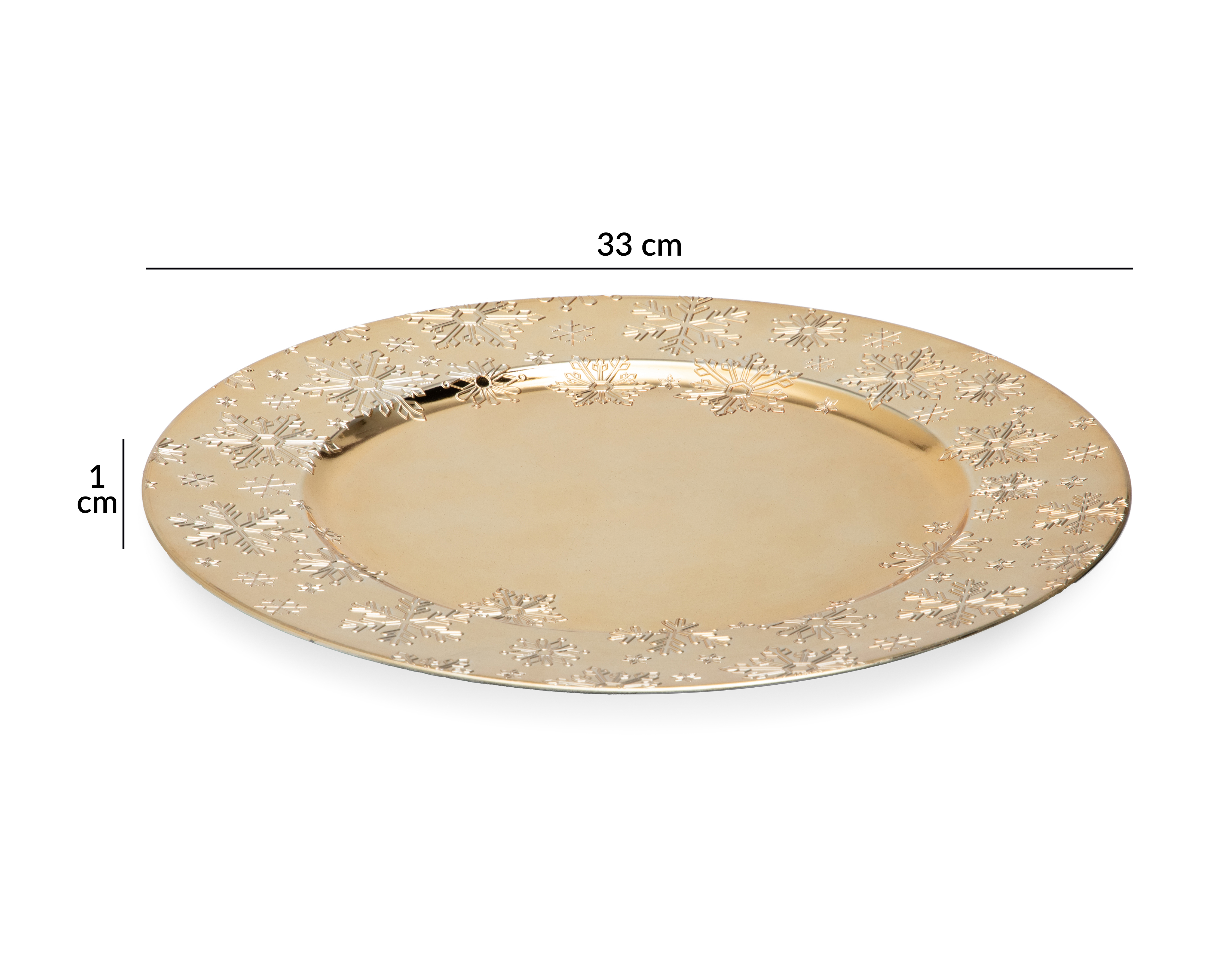 Foto 5 | Foto 5 | Plato Plano Navideño de Plástico Dorado