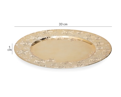 Foto 5 | Foto 5 | Plato Plano Navideño de Plástico Dorado