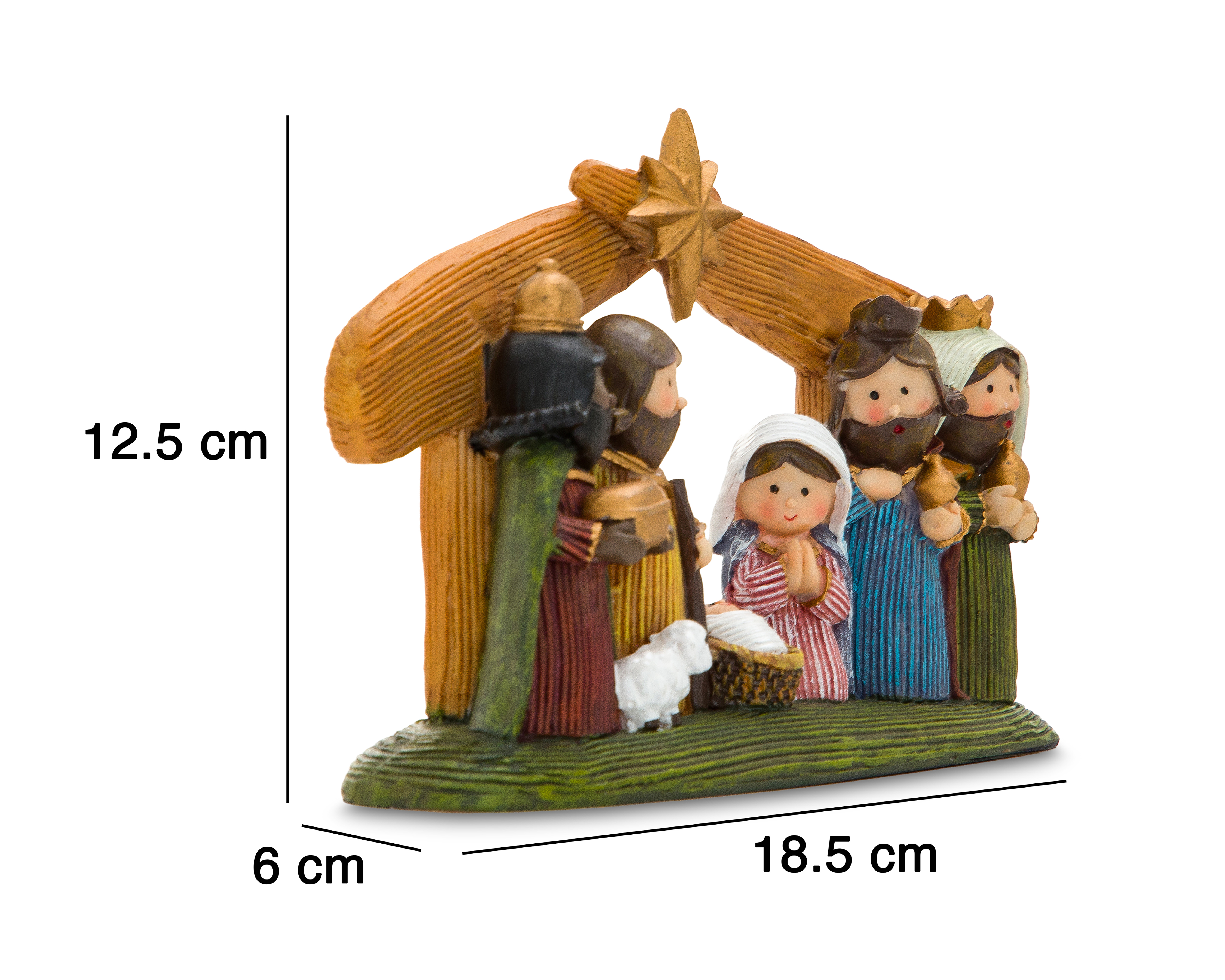 Foto 6 pulgar | Foto 5 | Figura Decorativa Nacimiento de Navidad de Poliresina