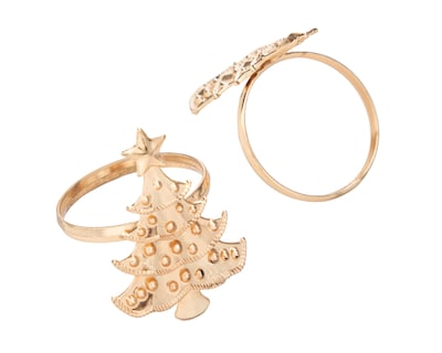Foto 2 | Foto 2 | Anillos para Servilleta de Navidad Pine Set de Plástico 4 Piezas