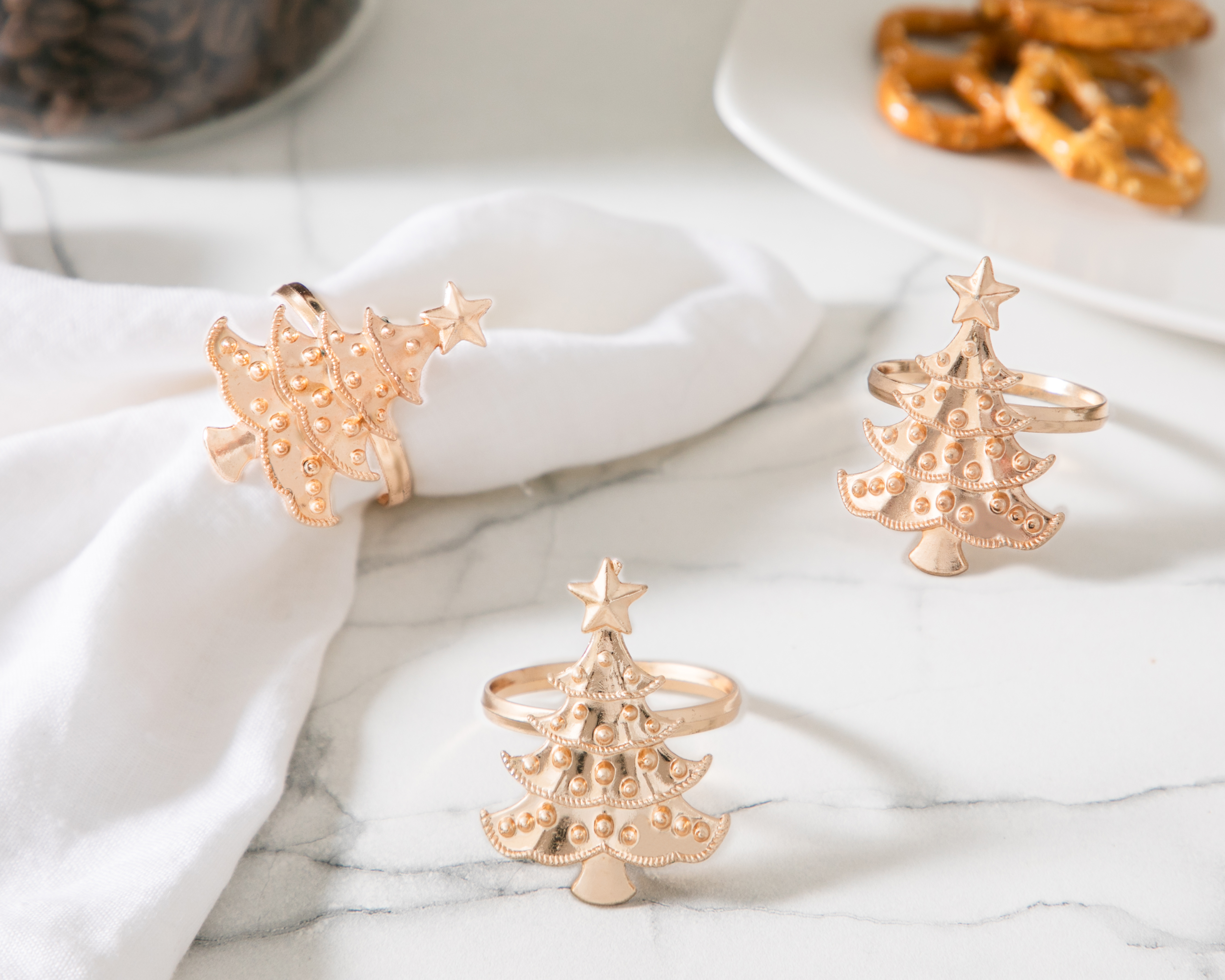 Foto 4 | Foto 4 | Anillos para Servilleta de Navidad Pine Set de Plástico 4 Piezas