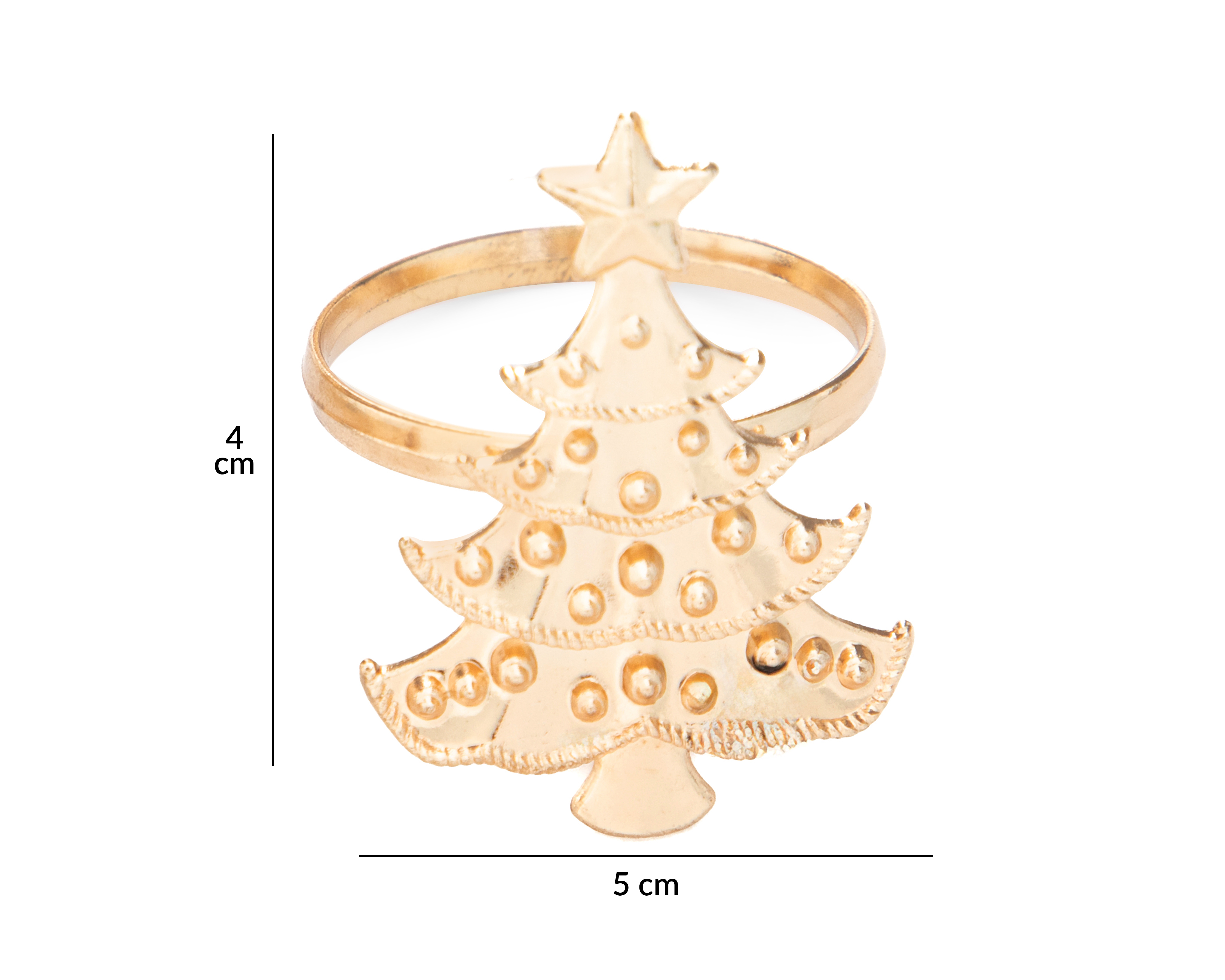Foto 5 | Foto 5 | Anillos para Servilleta de Navidad Pine Set de Plástico 4 Piezas