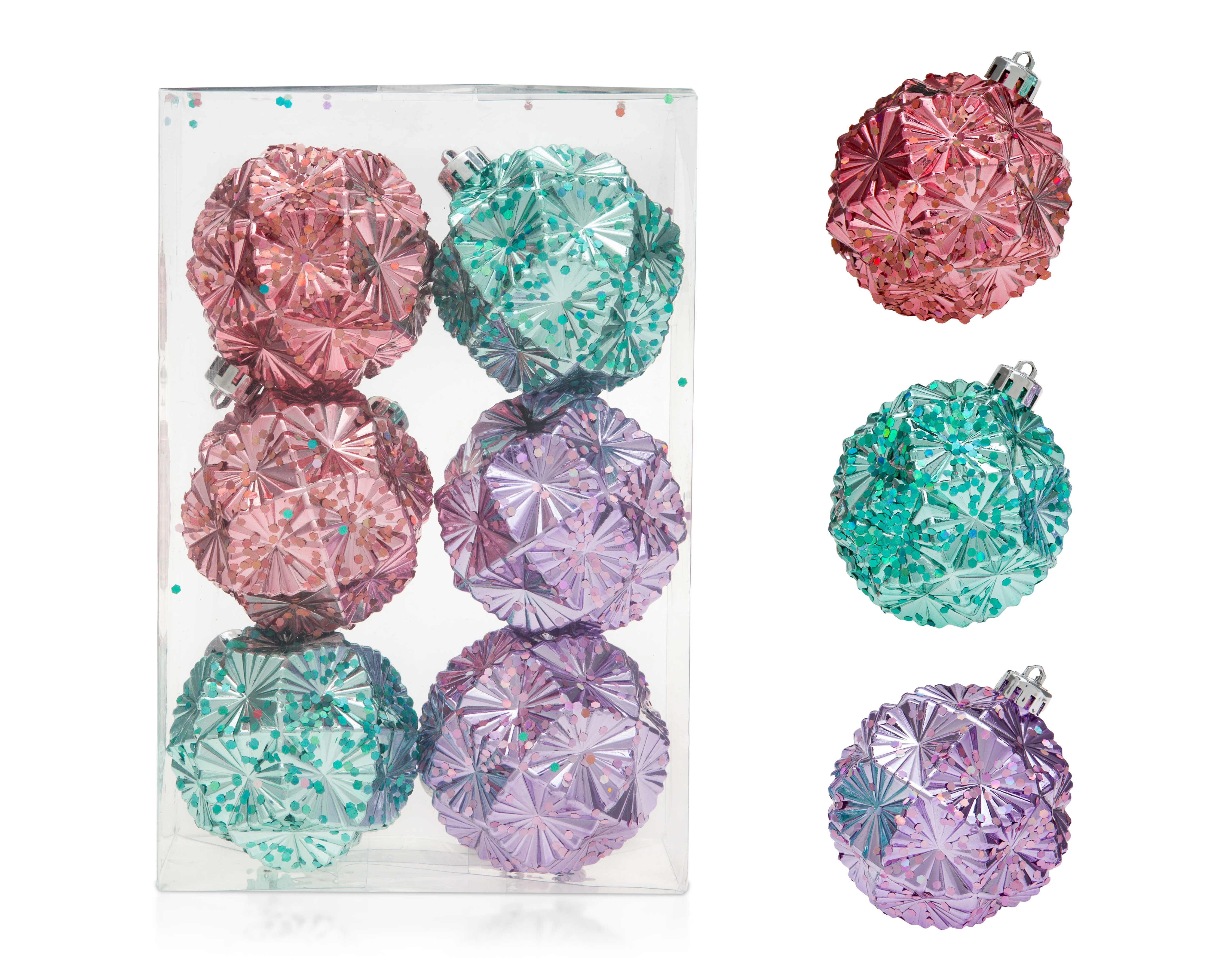 Esferas Navideñas Joyful 6 Piezas