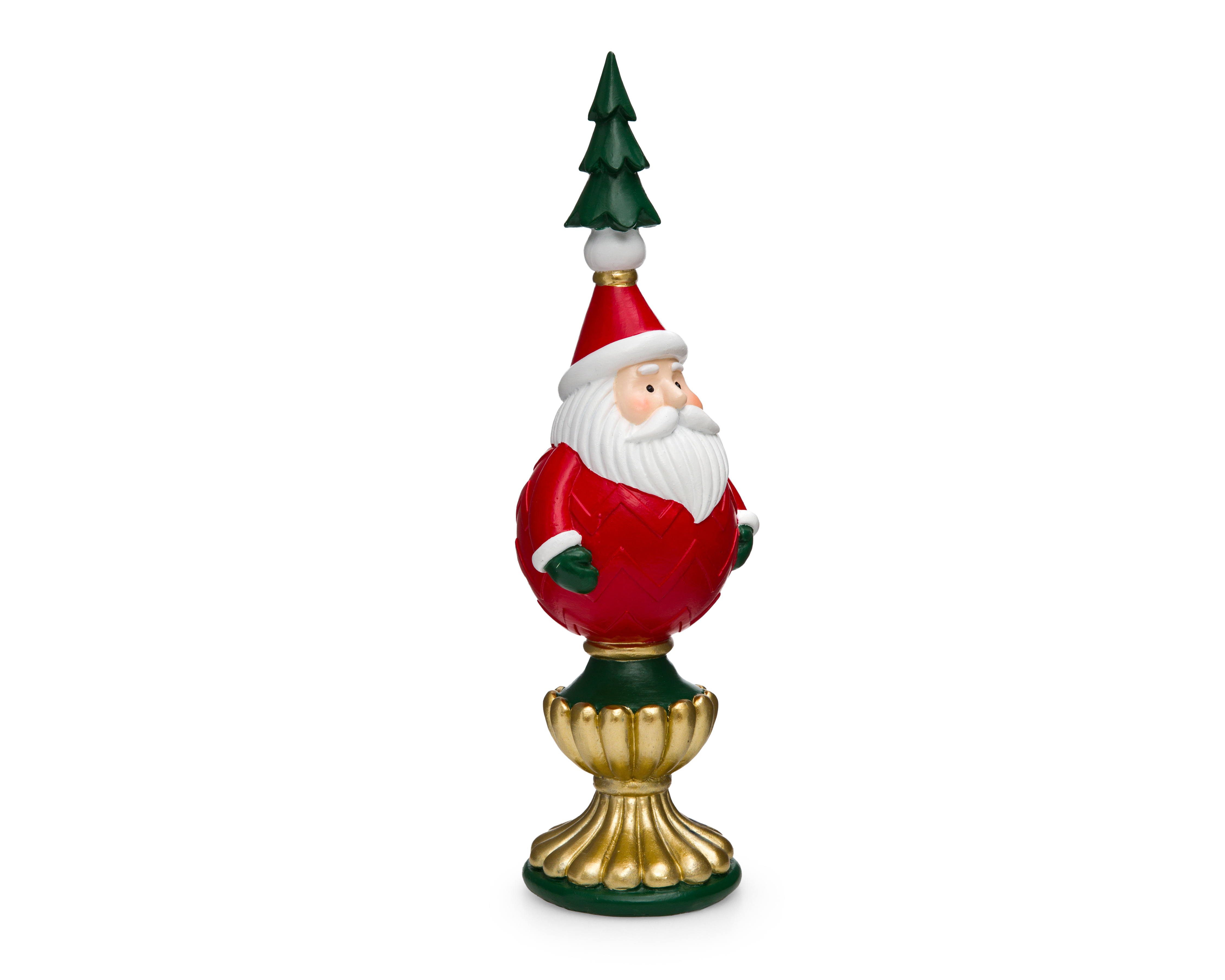 Figura Decorativa de Navidad Santa Pino de Resina