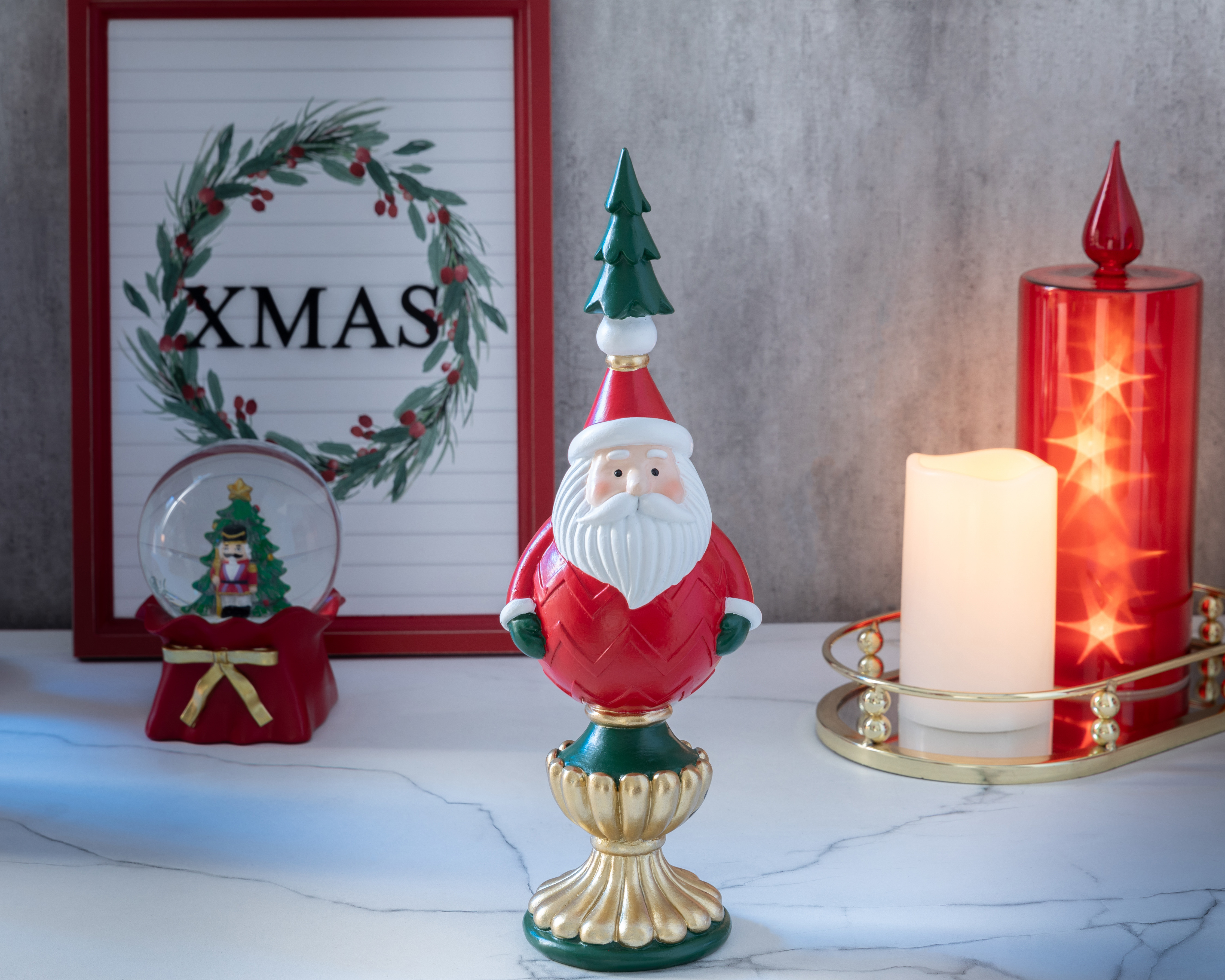 Foto 5 | Foto 5 | Figura Decorativa de Navidad Santa Pino de Resina