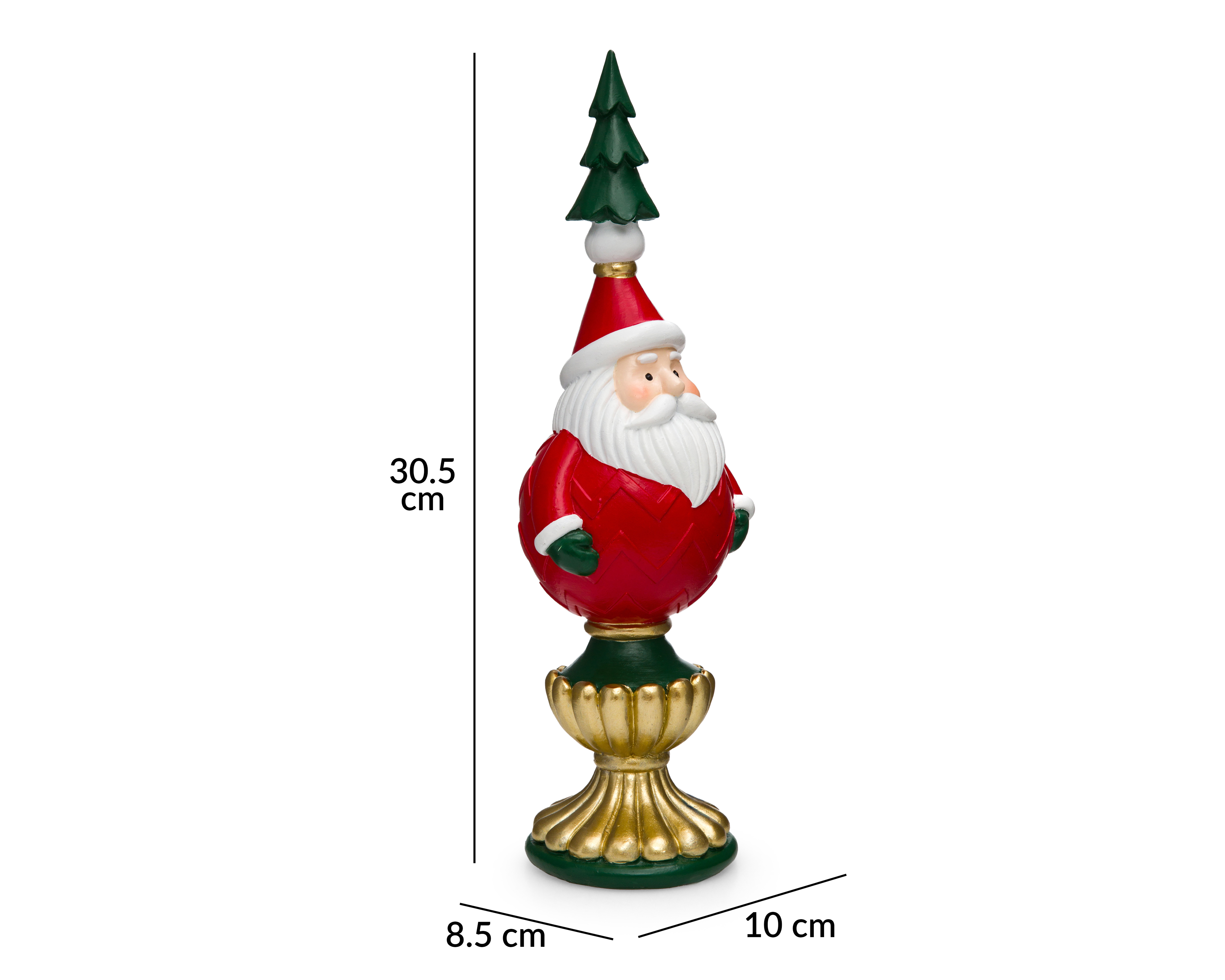 Foto 7 pulgar | Foto 6 | Figura Decorativa de Navidad Santa Pino de Resina