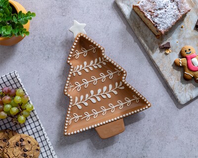 Foto 4 | Foto 4 | Charola Decorativa de Pino Navideño Arbolito de Cerámica