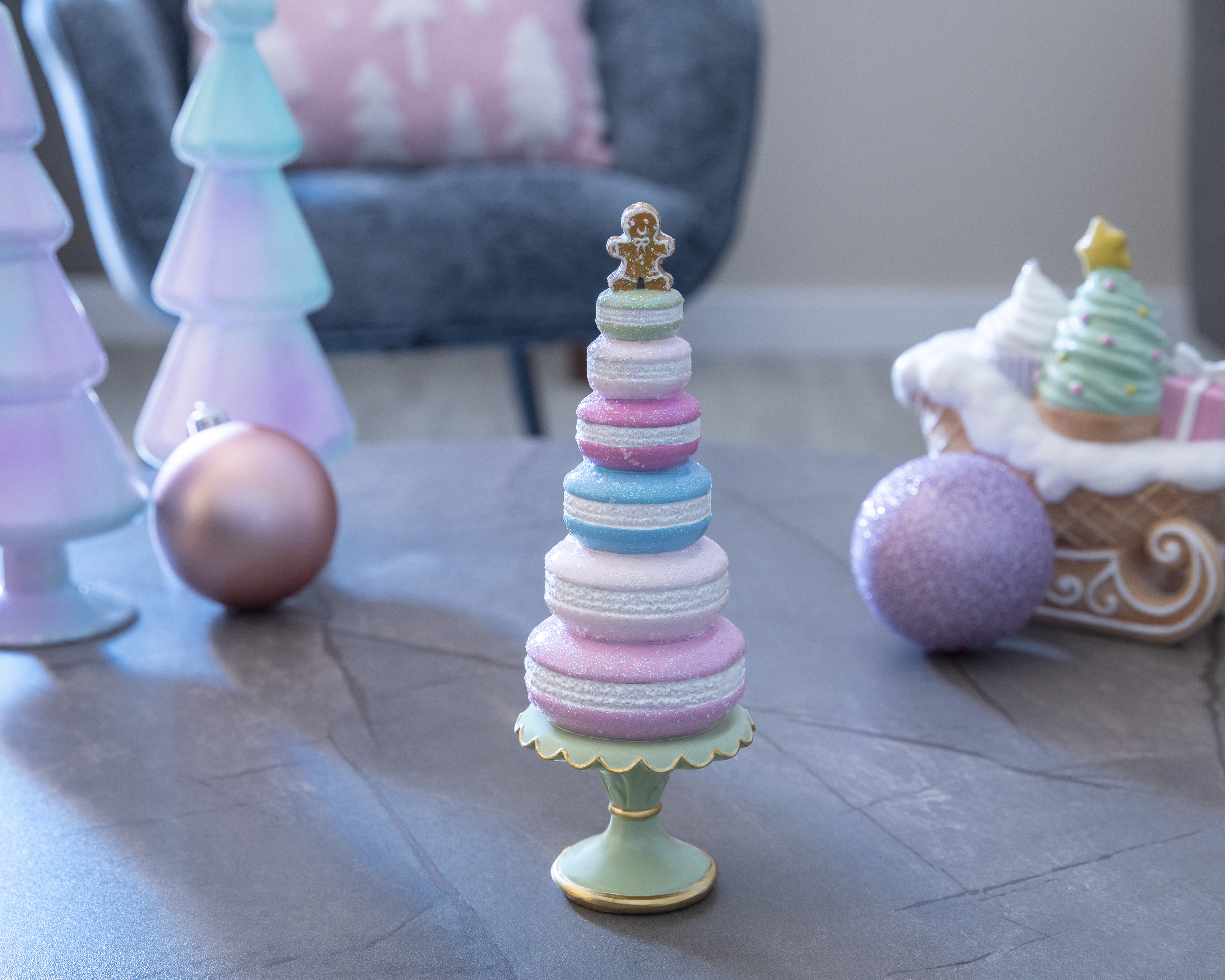 Foto 5 pulgar | Foto 4 | Figura Decorativa Pino de Navidad Macarrones de Resina