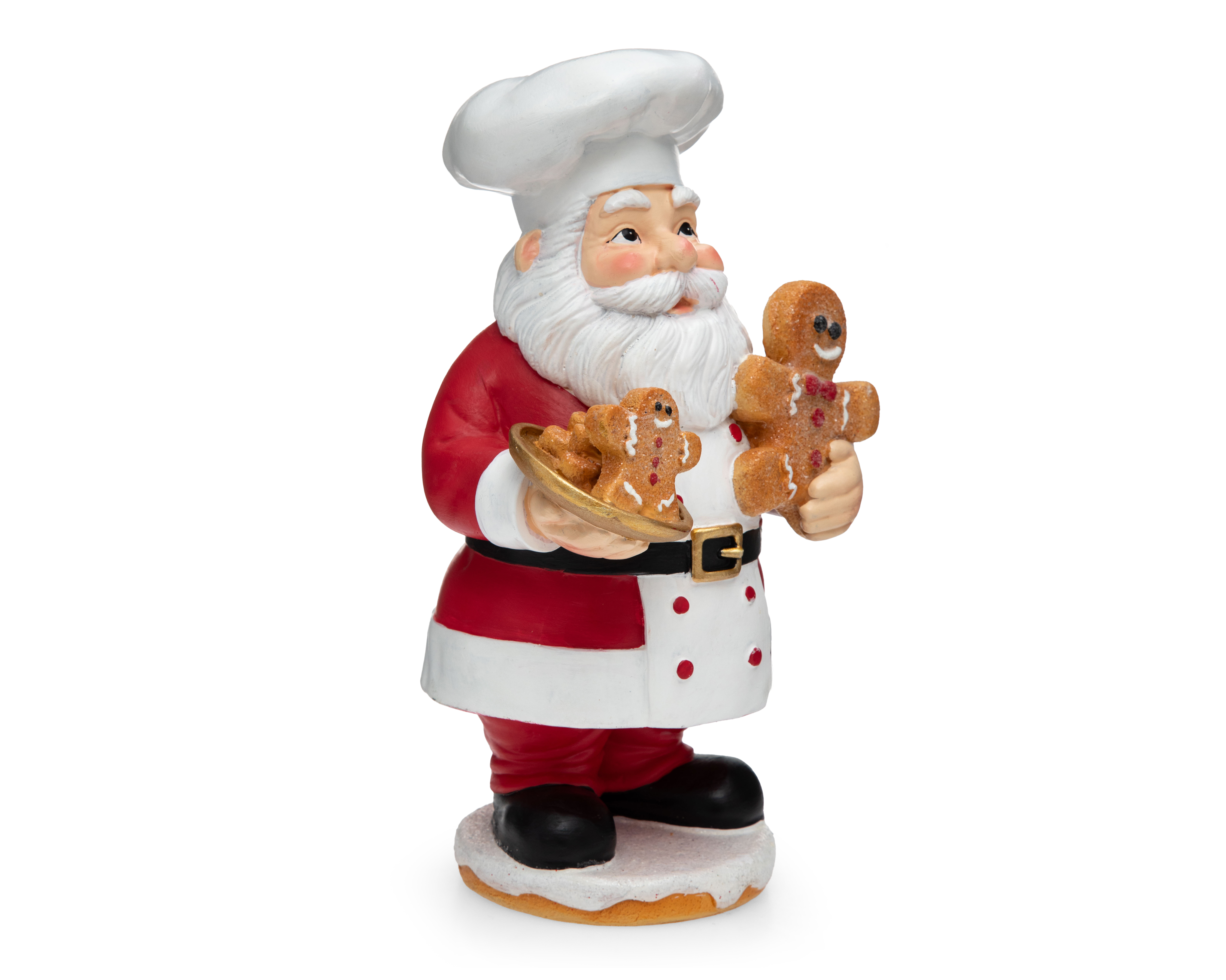 Foto 2 pulgar | Foto 1 | Figura de Papá Noel de Navidad Santa Cocinero de Resina