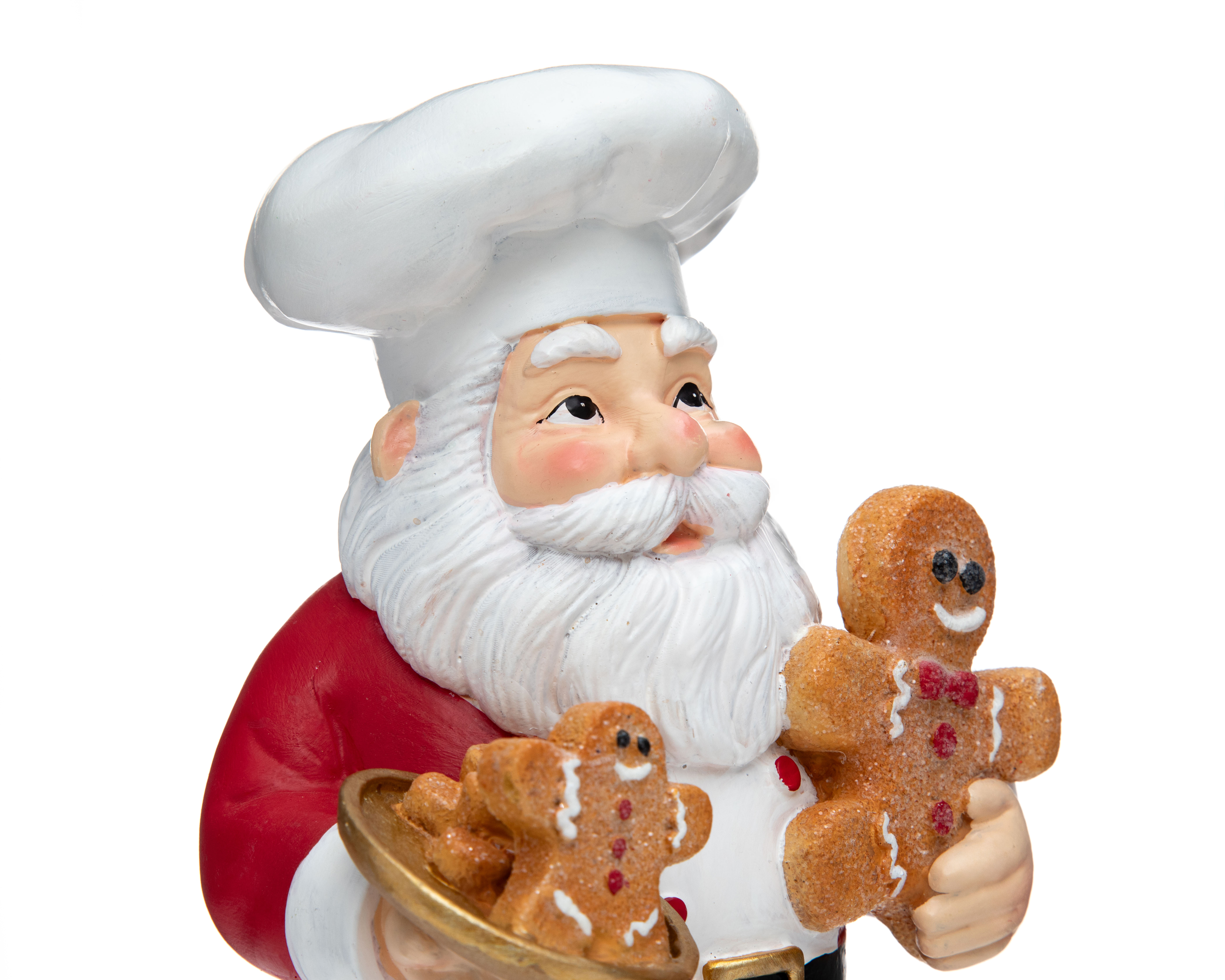 Foto 5 pulgar | Foto 4 | Figura de Papá Noel de Navidad Santa Cocinero de Resina