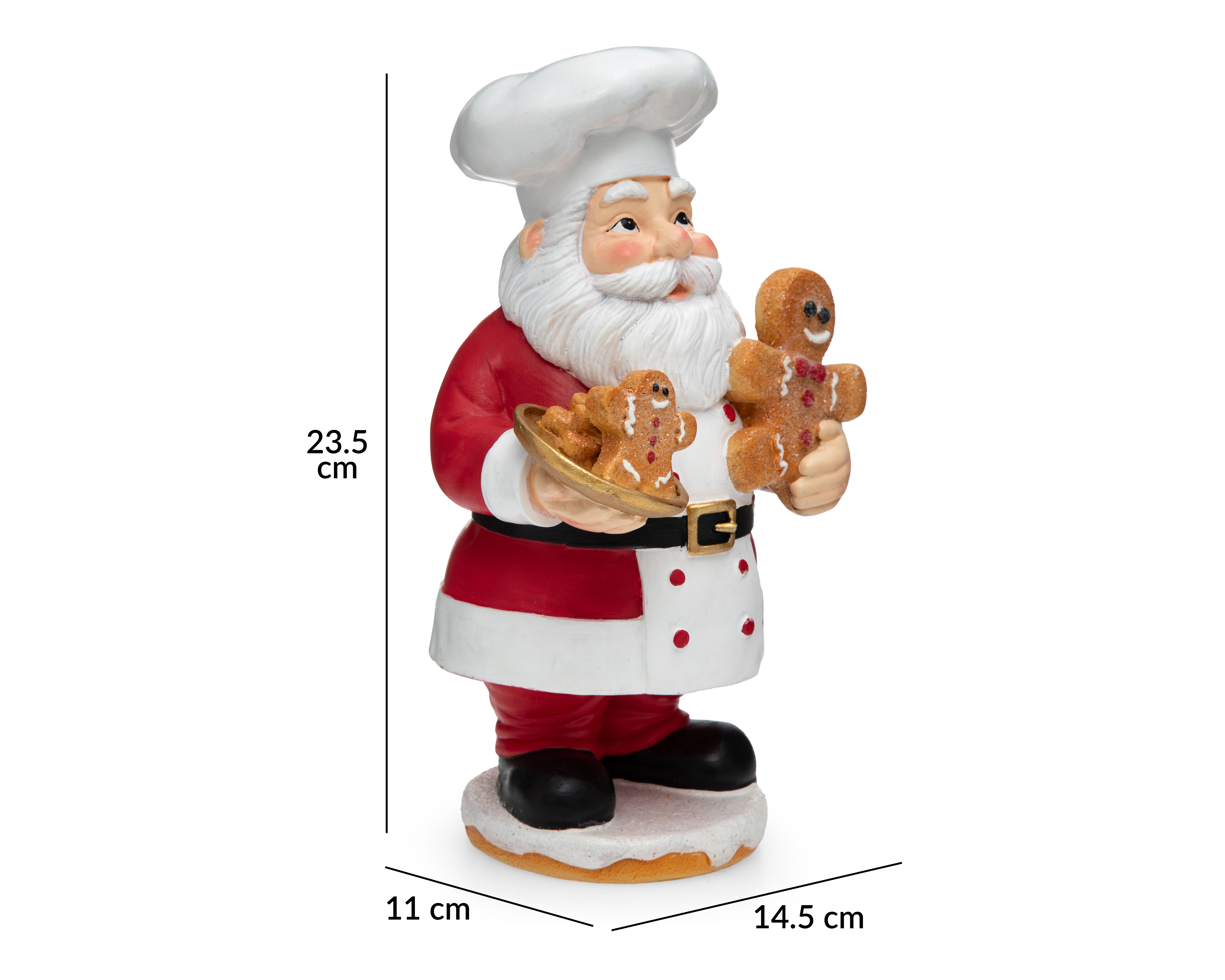 Foto 7 pulgar | Foto 6 | Figura de Papá Noel de Navidad Santa Cocinero de Resina