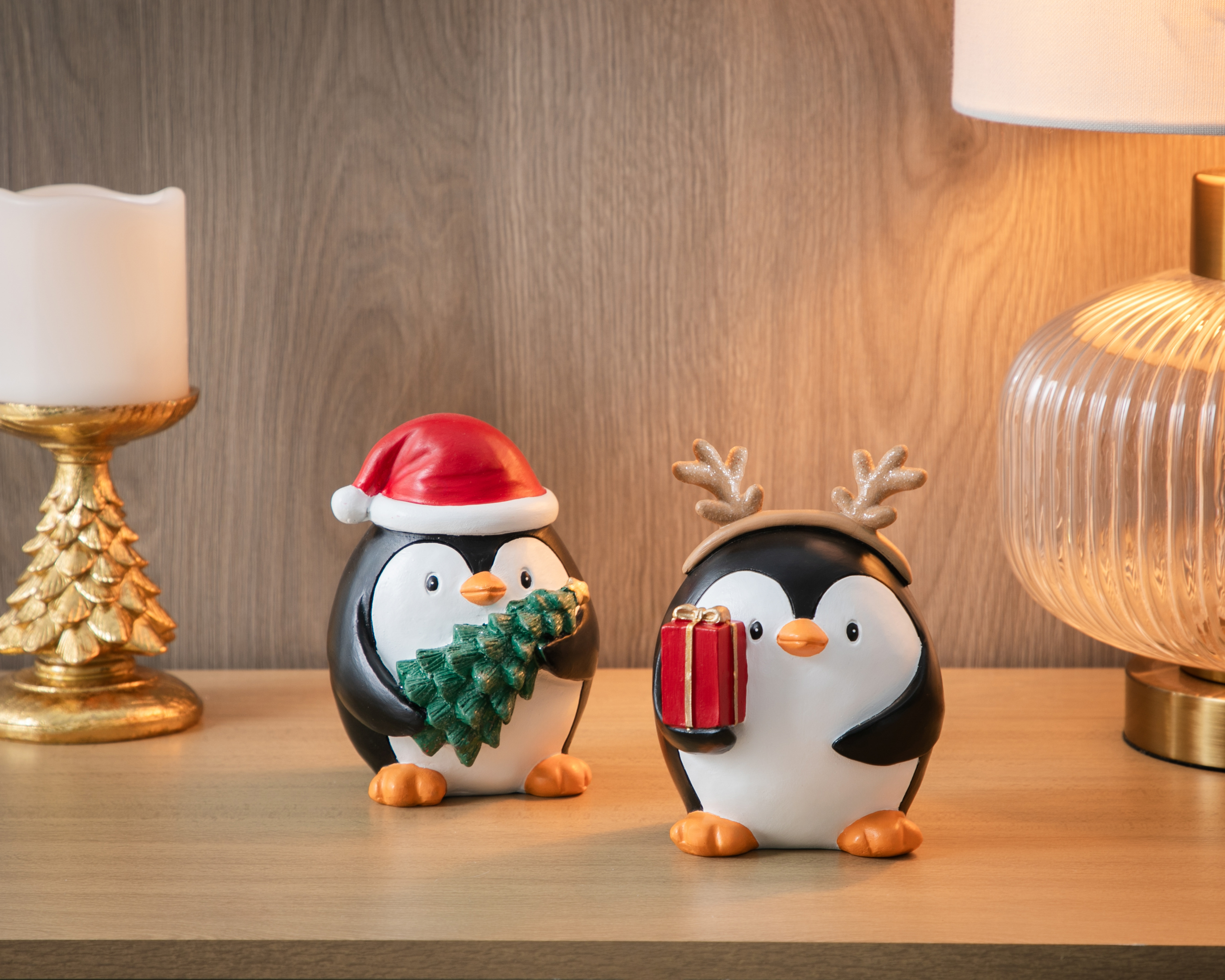 Foto 6 pulgar | Foto 5 | Figura Decorativa Pingüino de Navidad Letty de Resina