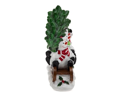 Foto 3 | Foto 3 | Figura Decorativa Monos de Nieve de Navidad Trineo de Resina