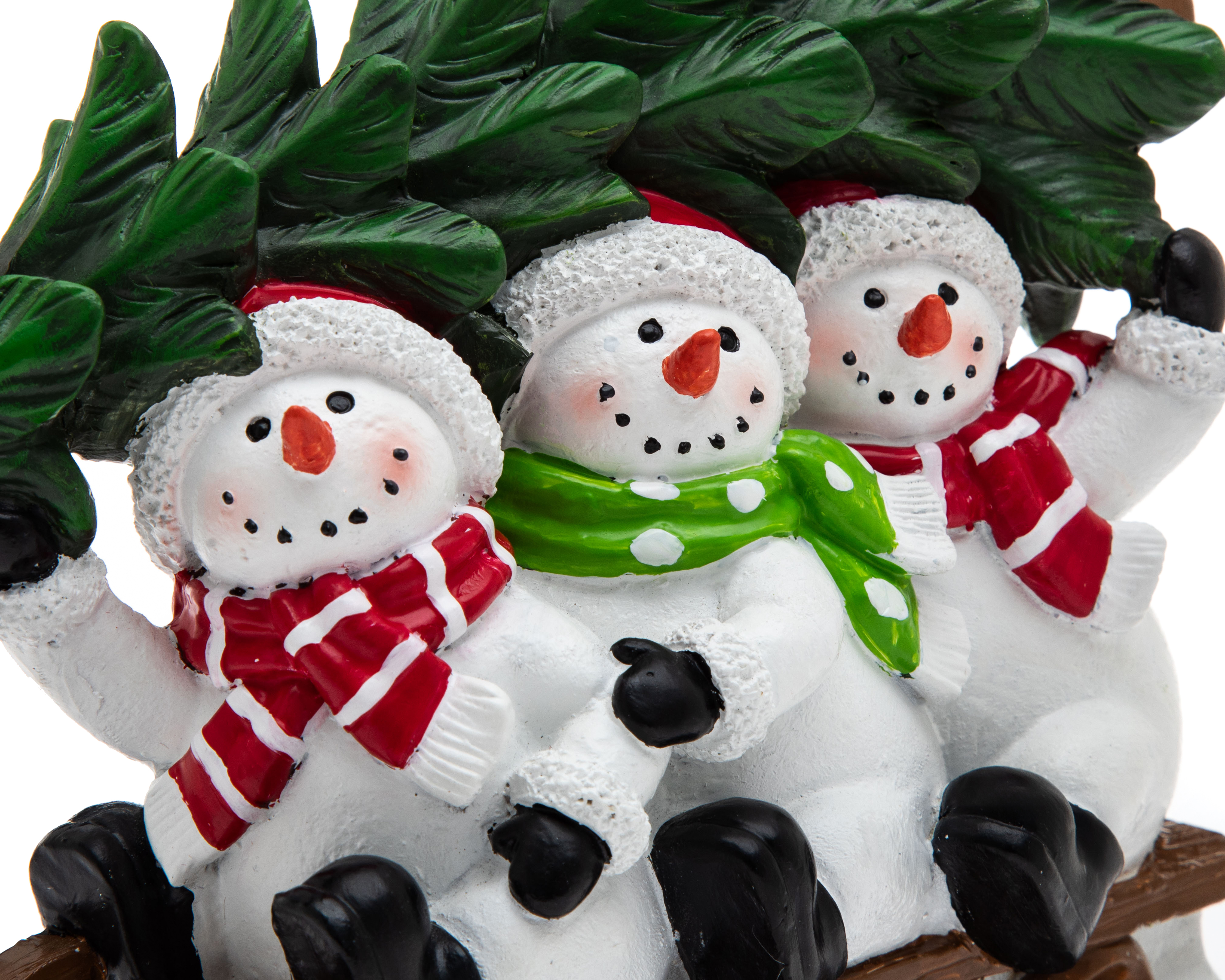 Foto 5 pulgar | Foto 4 | Figura Decorativa Monos de Nieve de Navidad Trineo de Resina