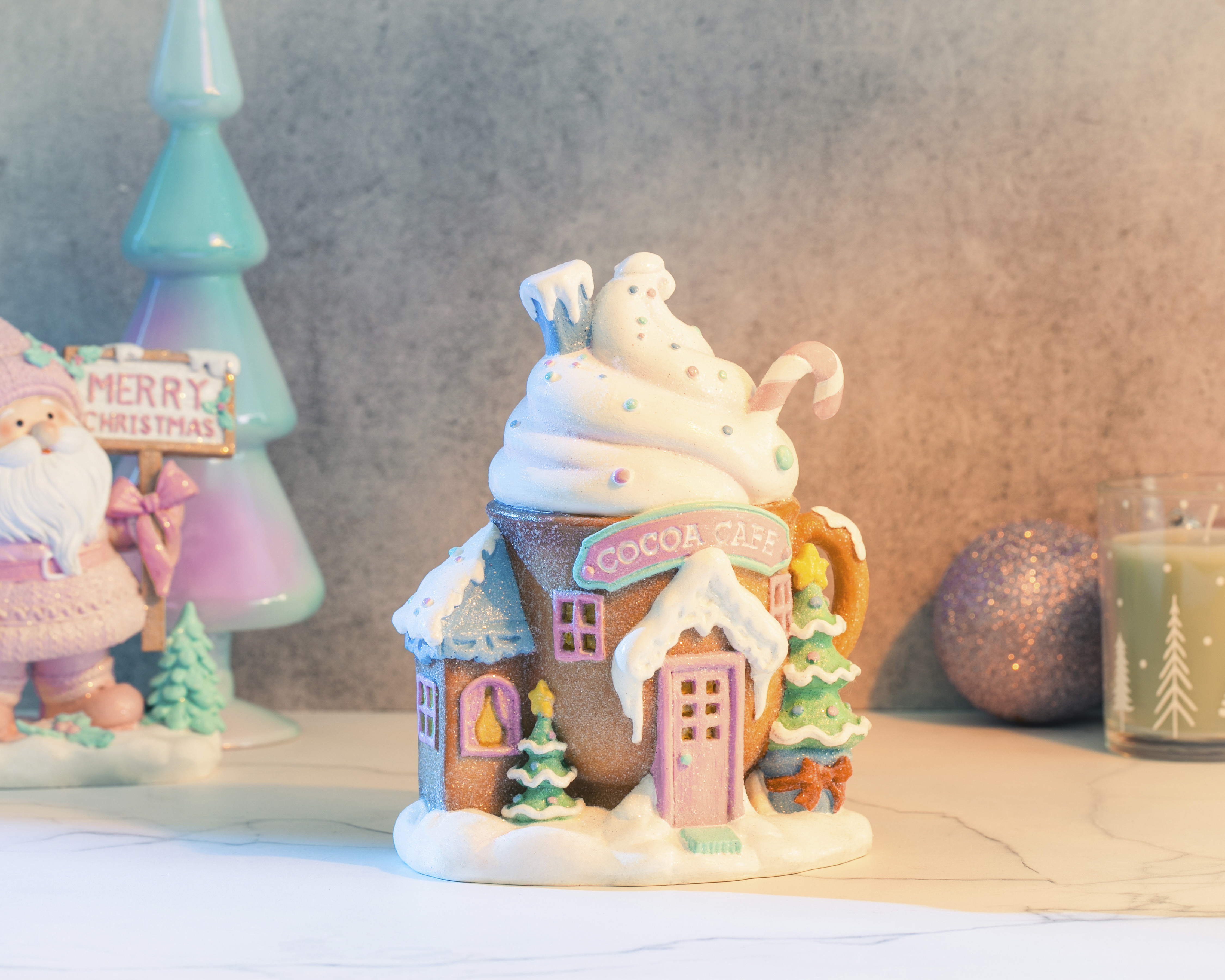 Foto 5 | Foto 5 | Escultura Decorativa de Casa de Navidad Fantasy House de Resina