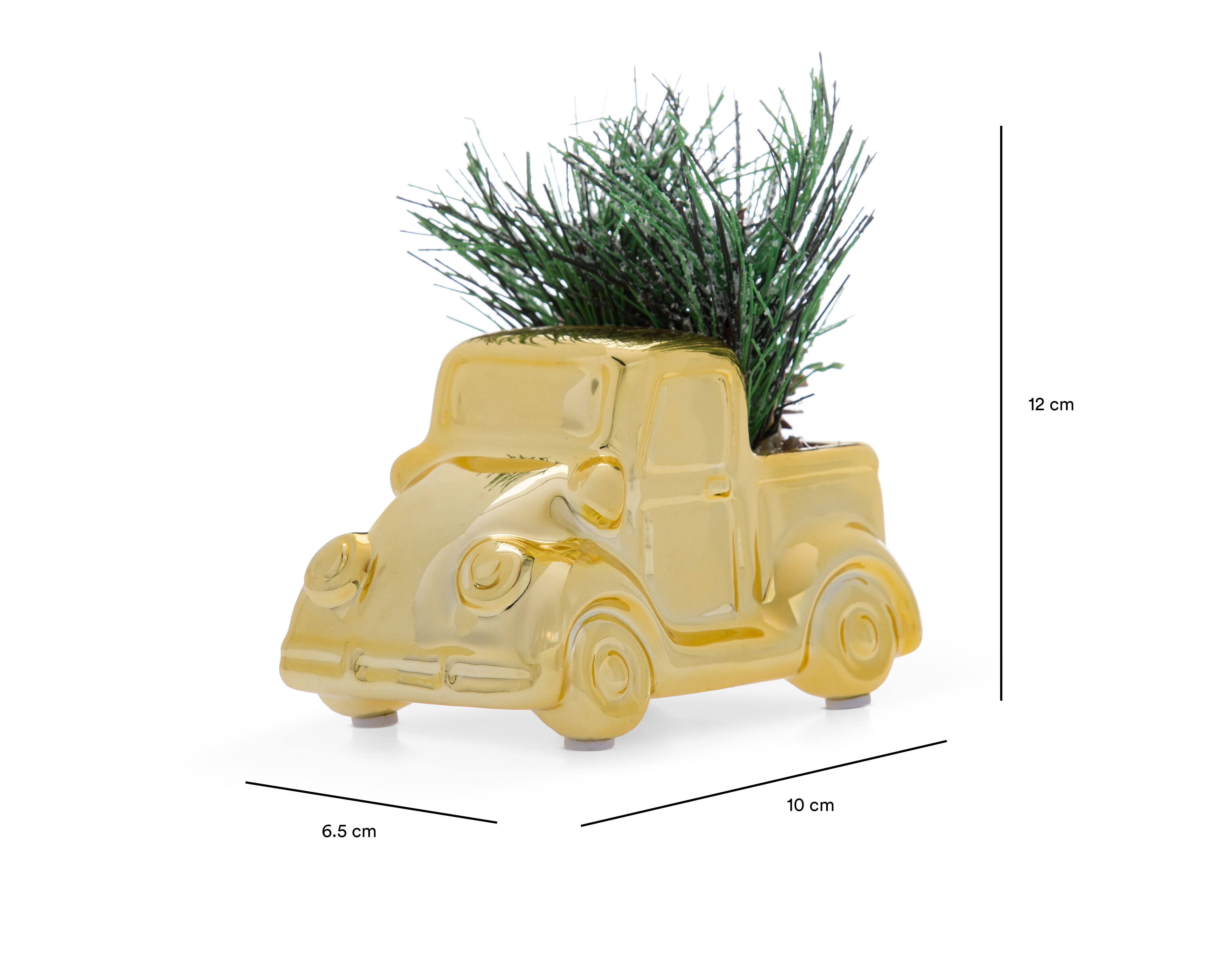 Foto 7 pulgar | Foto 6 | Escultura de Camioneta Gold Car de Cerámica