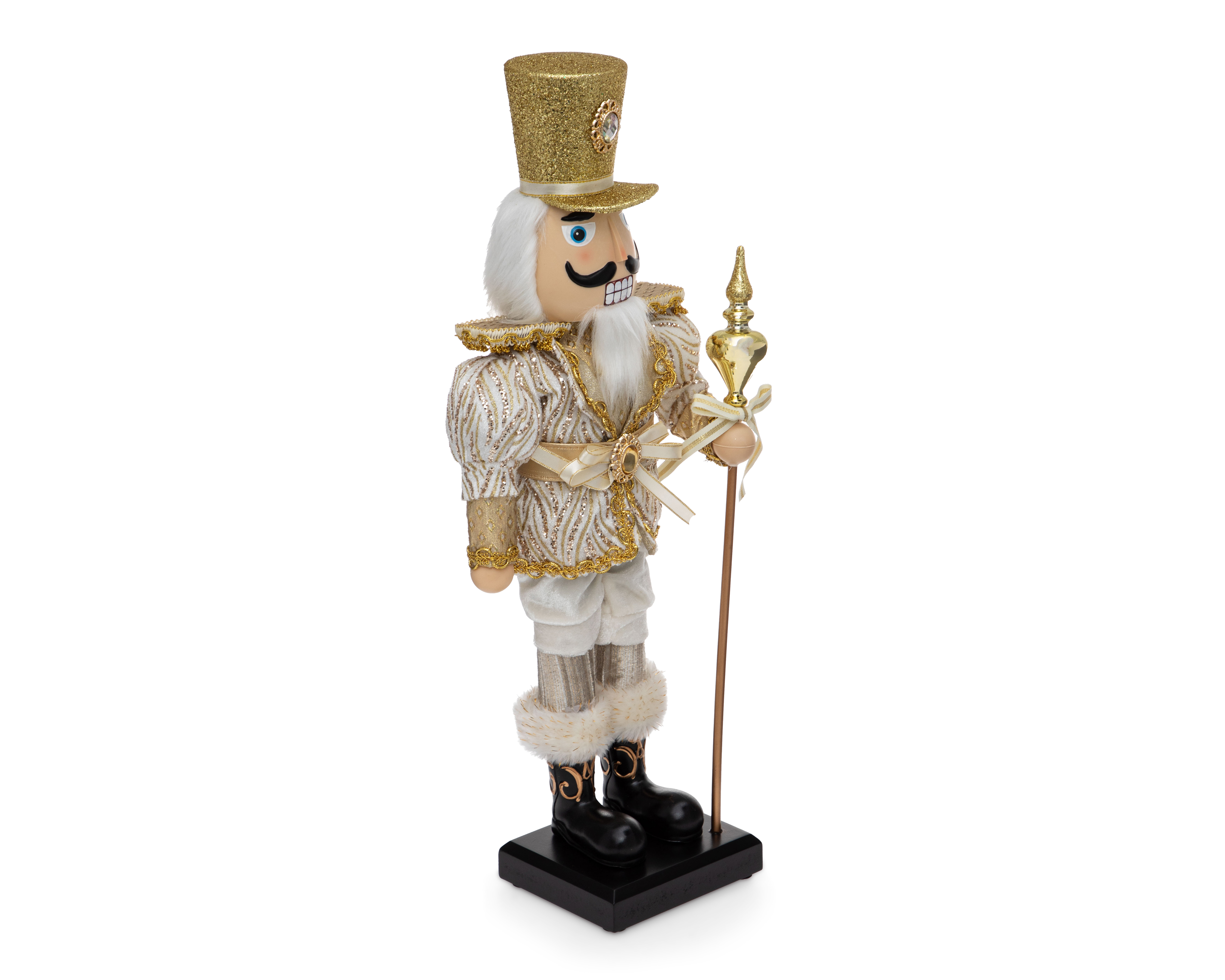 Figura Decorativa Cascanueces Navideño Metalic Men de Plástico