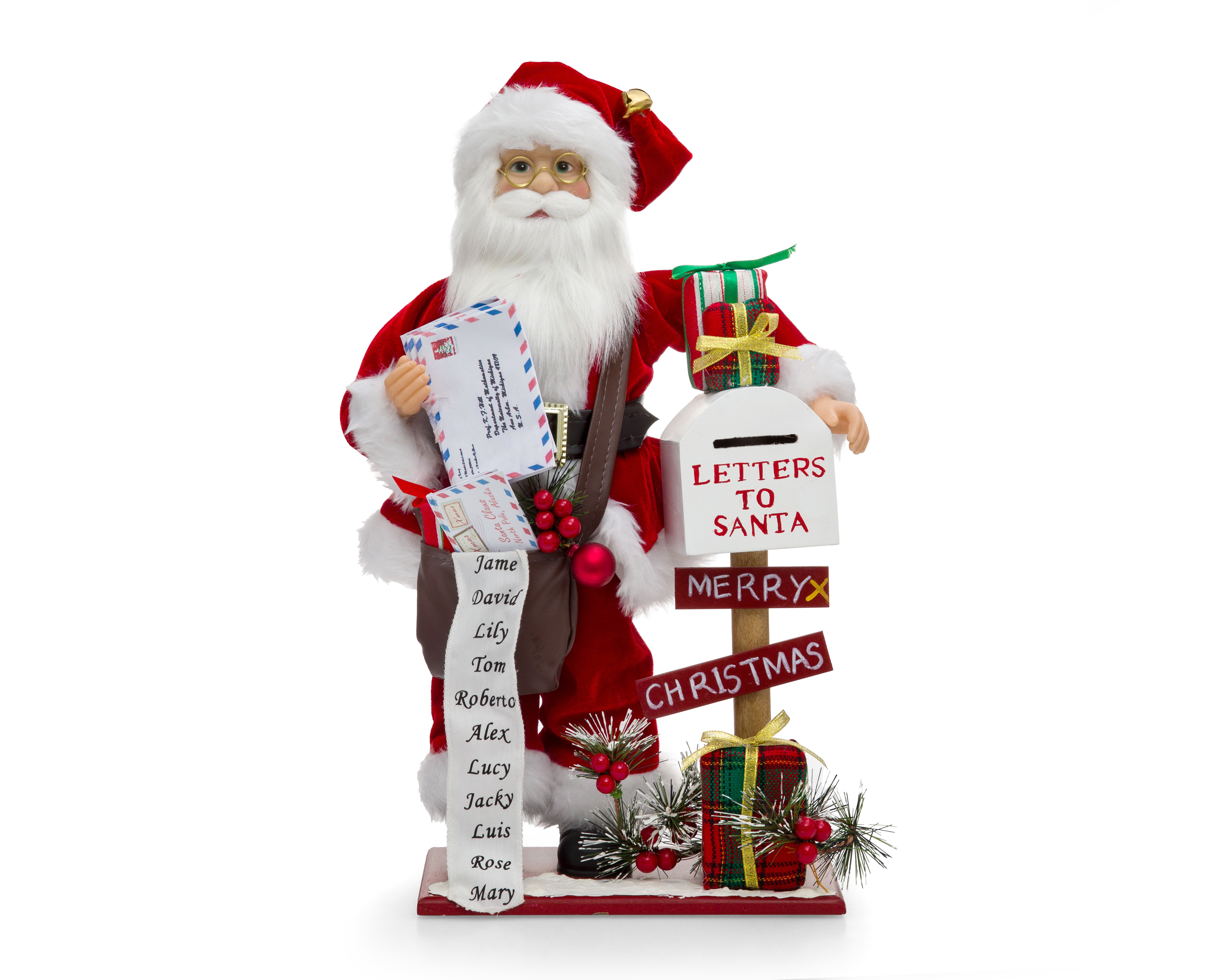 Foto 4 pulgar | Foto 3 | Figura de Papá Noel de Navidad Letters to Santa de Plástico