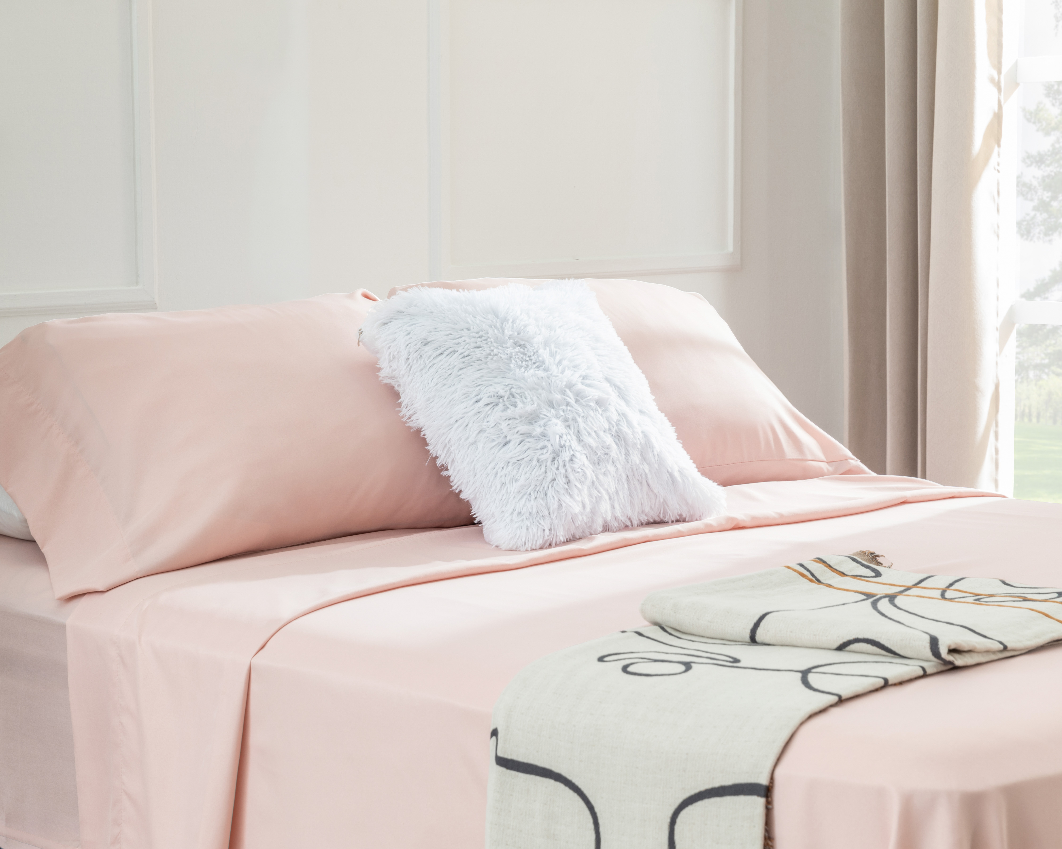 Sábana Matrimonial Starhaus Violeta Rosa 4 Piezas