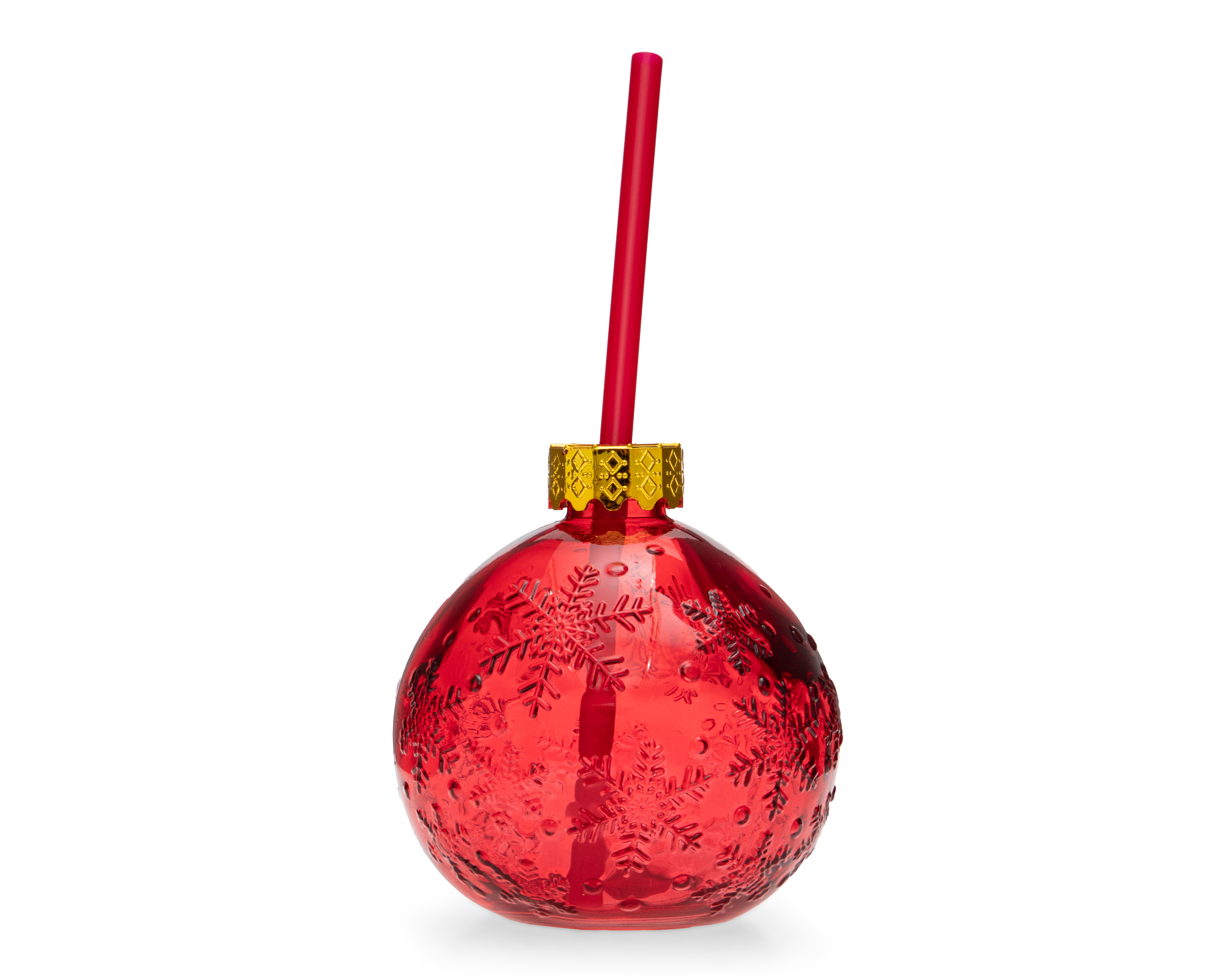 Vaso con Popote de Vidrio Starhaus 420 ml