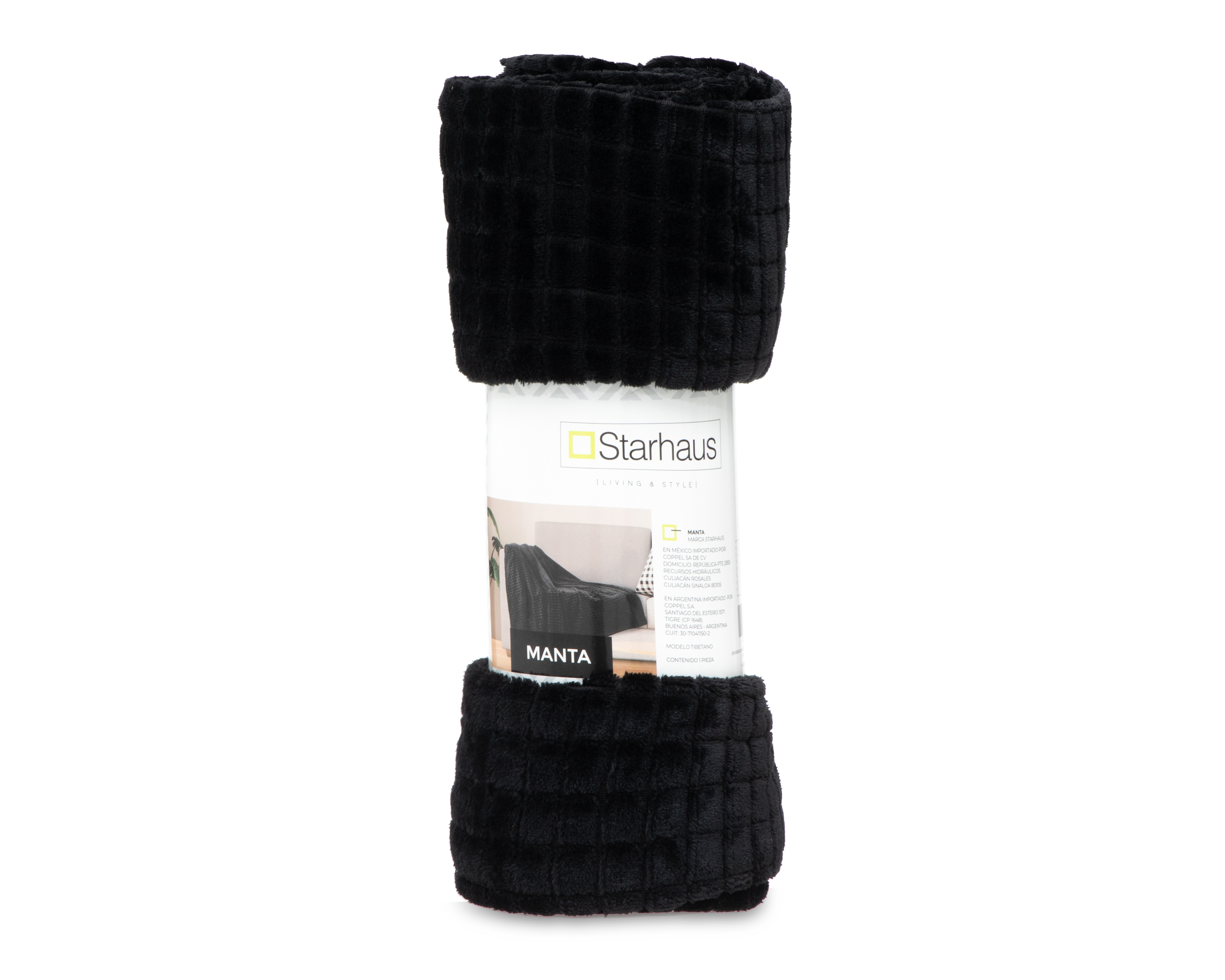 Foto 4 | Foto 4 | Manta Individual Starhaus Tibetano Negra