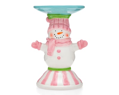 Foto 2 | Foto 2 | Portavela de Navidad Snowmantini de Cerámica