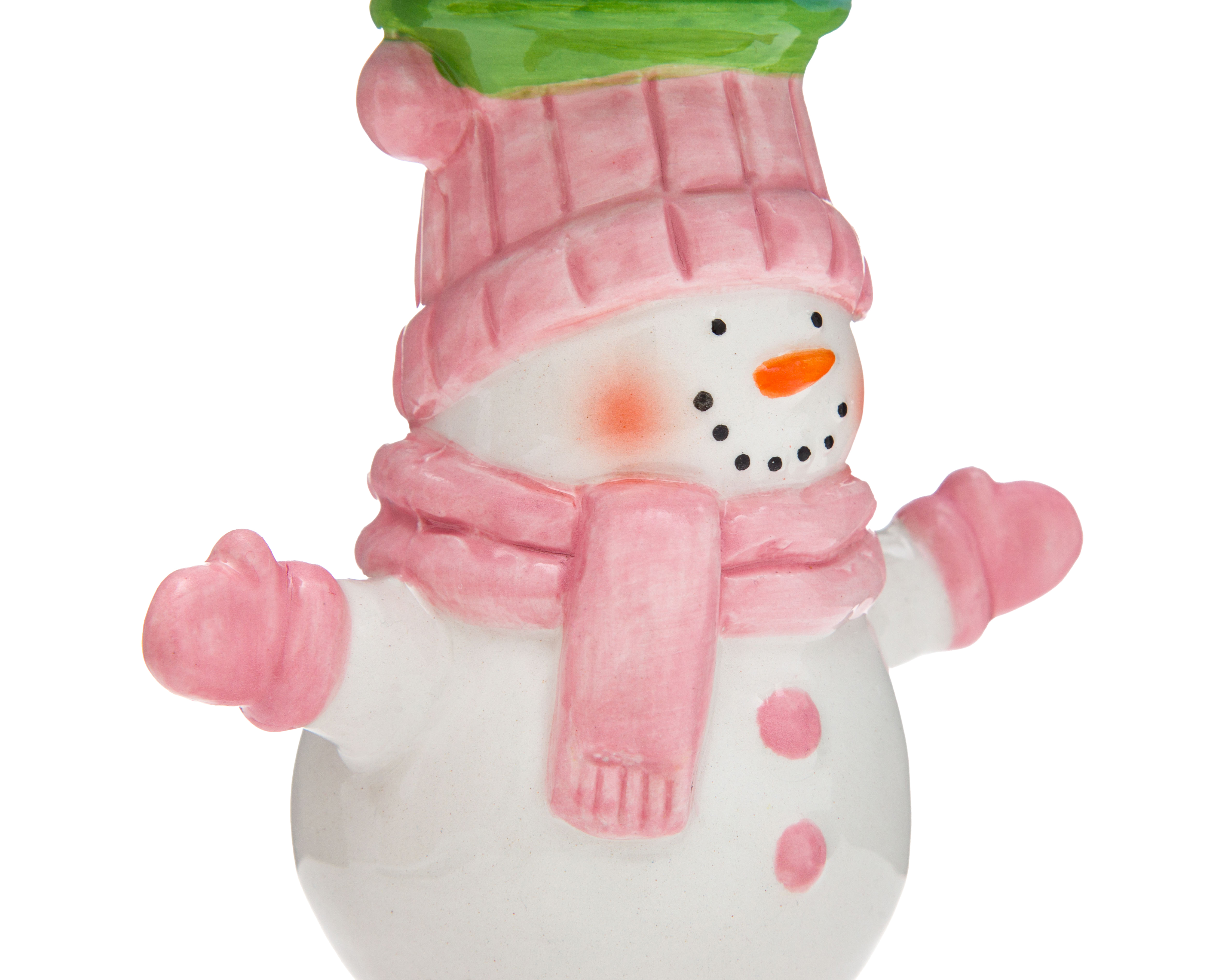 Foto 5 pulgar | Foto 4 | Portavela de Navidad Snowmantini de Cerámica