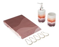 Cortina y Accesorios para Baño Starhaus Multicolor 3 Piezas