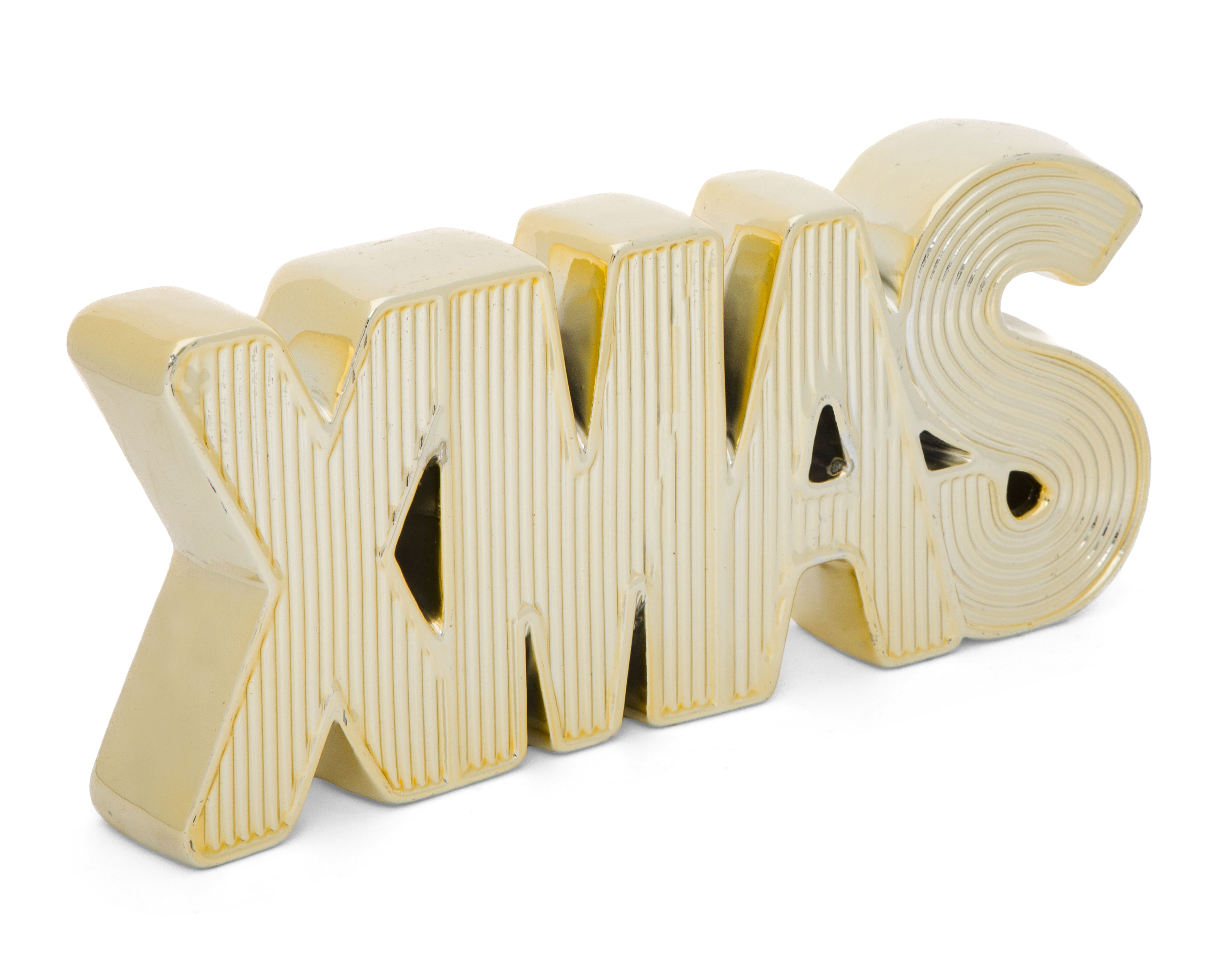 Letrero Decorativo Navideño Xmas Lineas de Cerámica