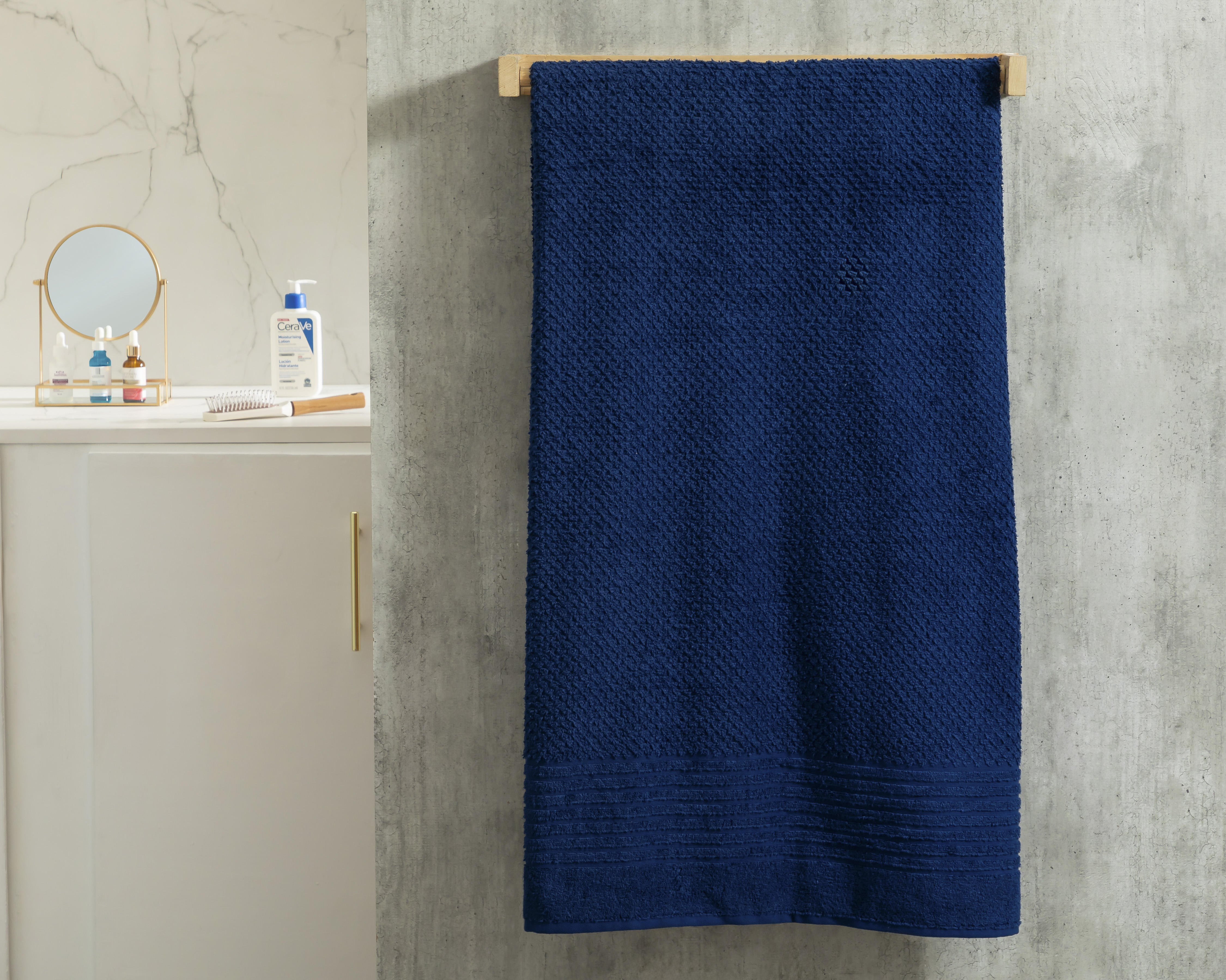 Foto 5 pulgar | Foto 4 | Toalla de Baño Completo Starhaus Tencel Azul Marino
