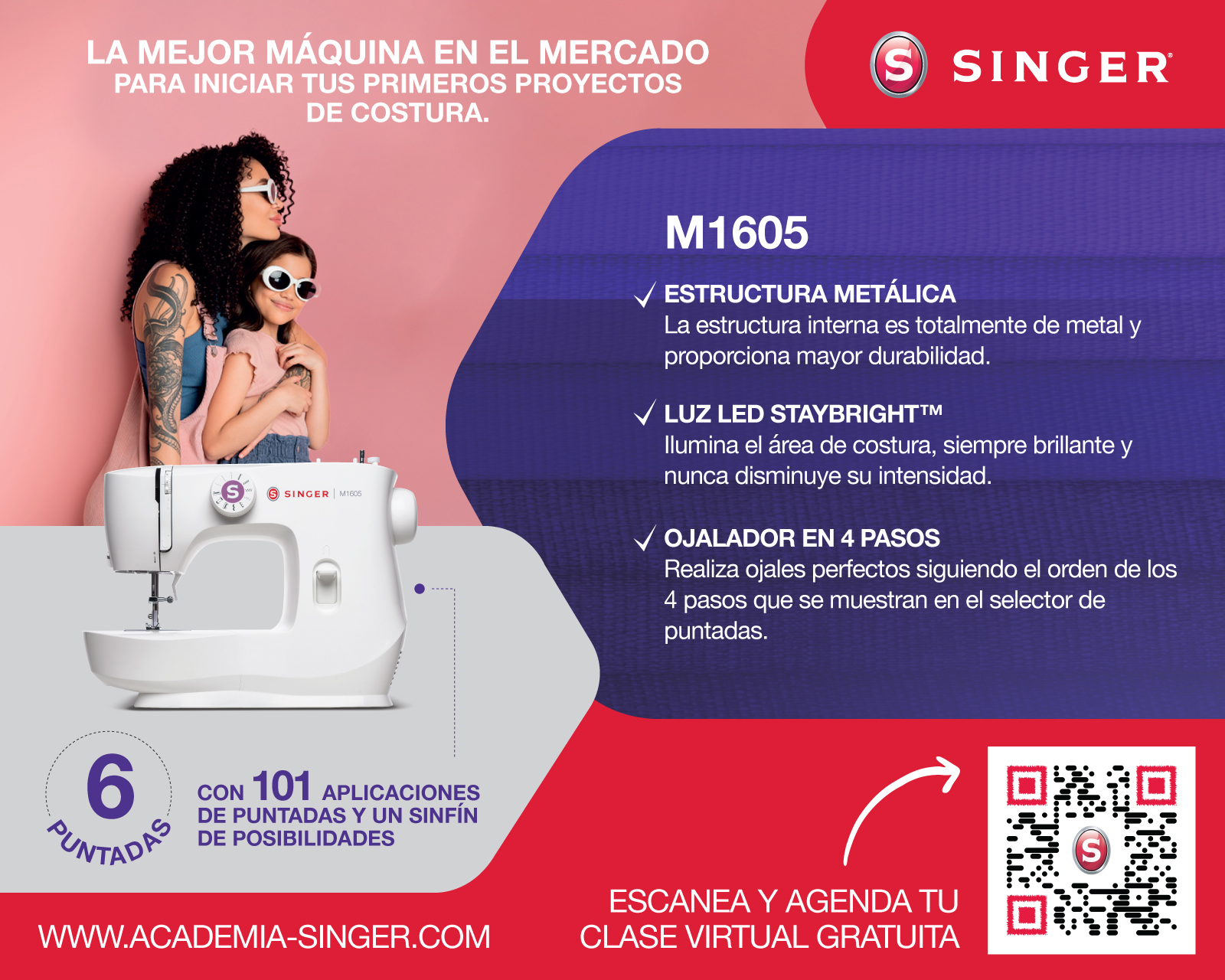 Foto 7 pulgar | Foto 6 | Máquina de Coser Singer M1605