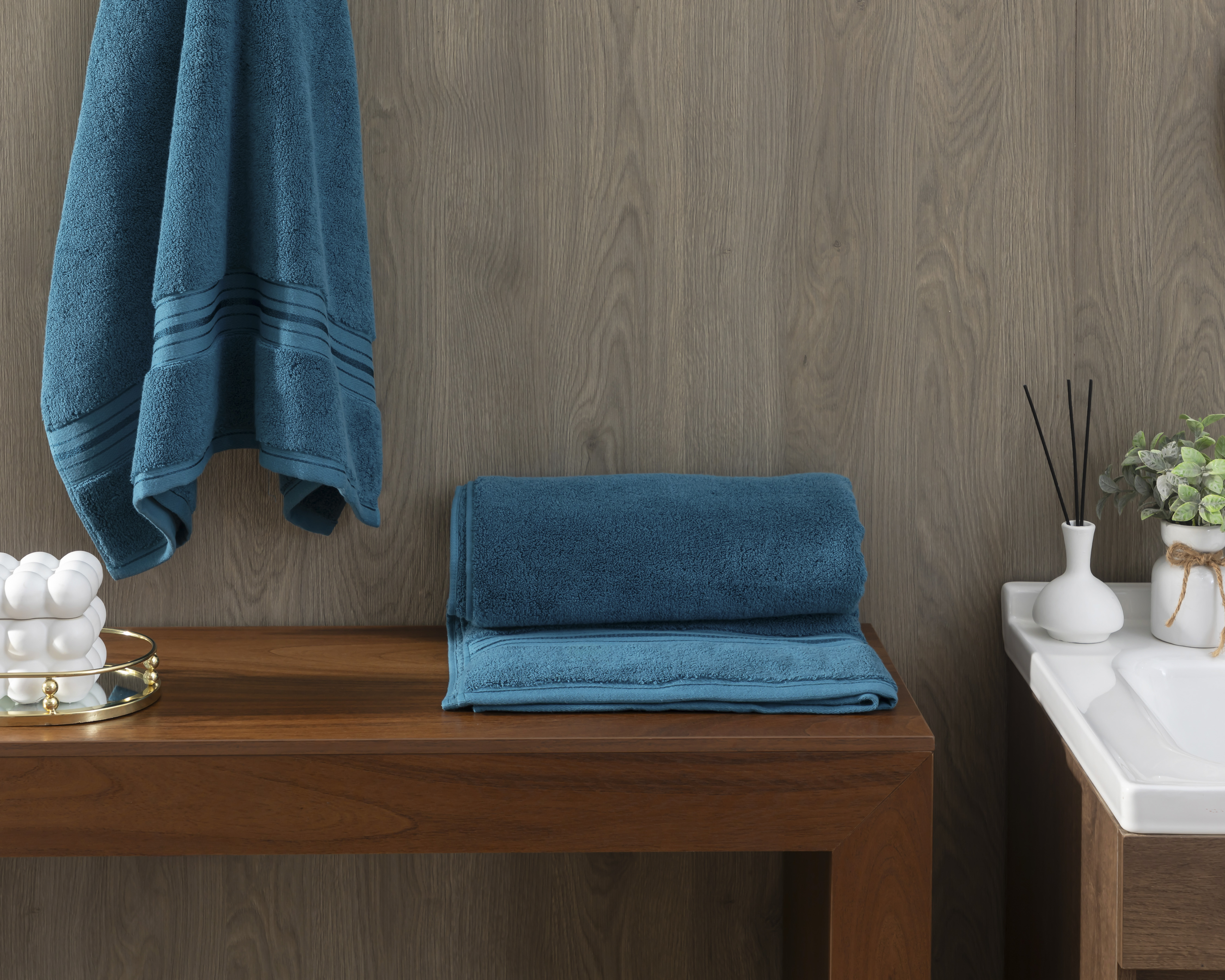 Foto 5 pulgar | Foto 4 | Toalla de Medio Baño Starhaus Airi Azul 2 Piezas