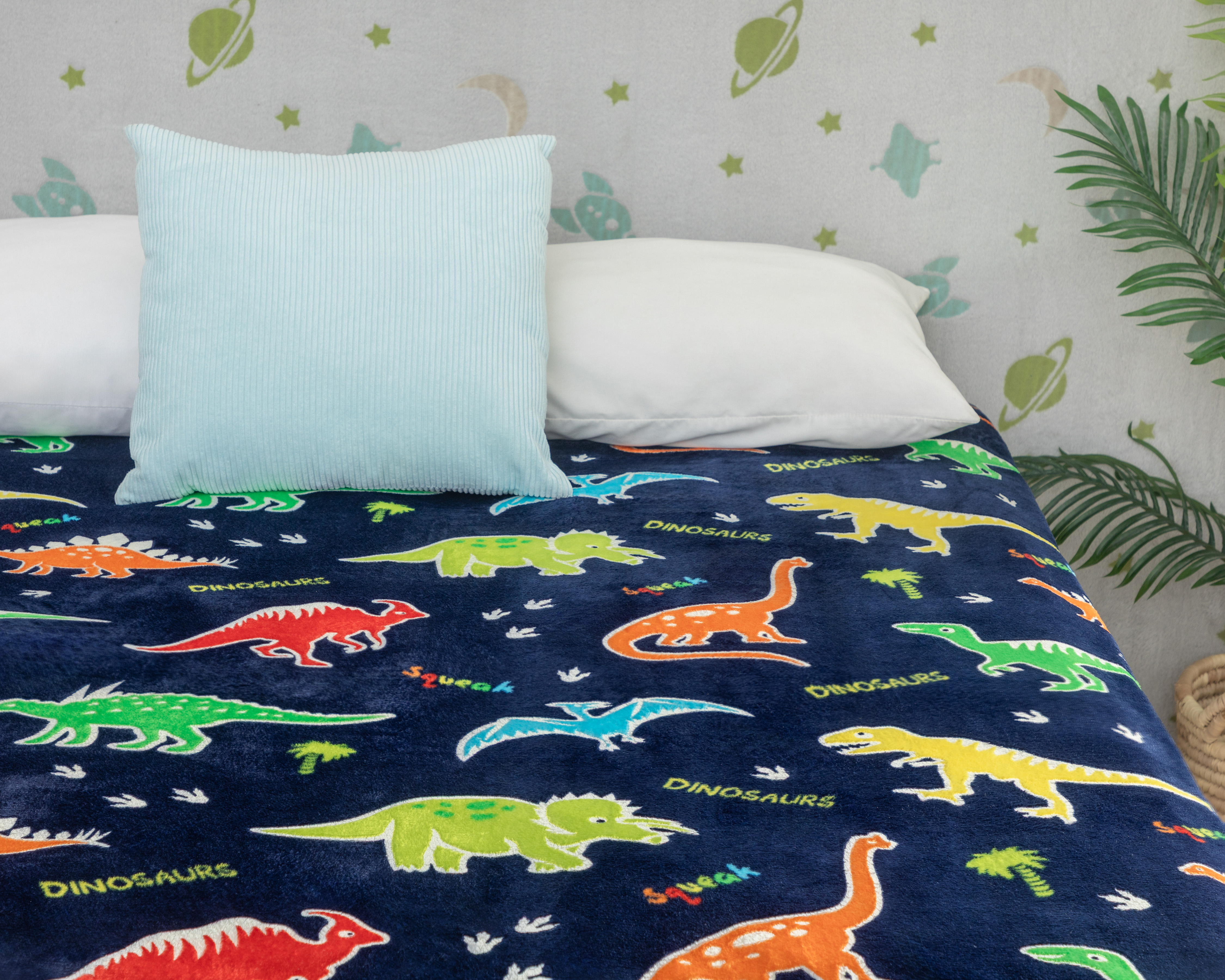 Frazada Individual Starhaus Dino Estampada