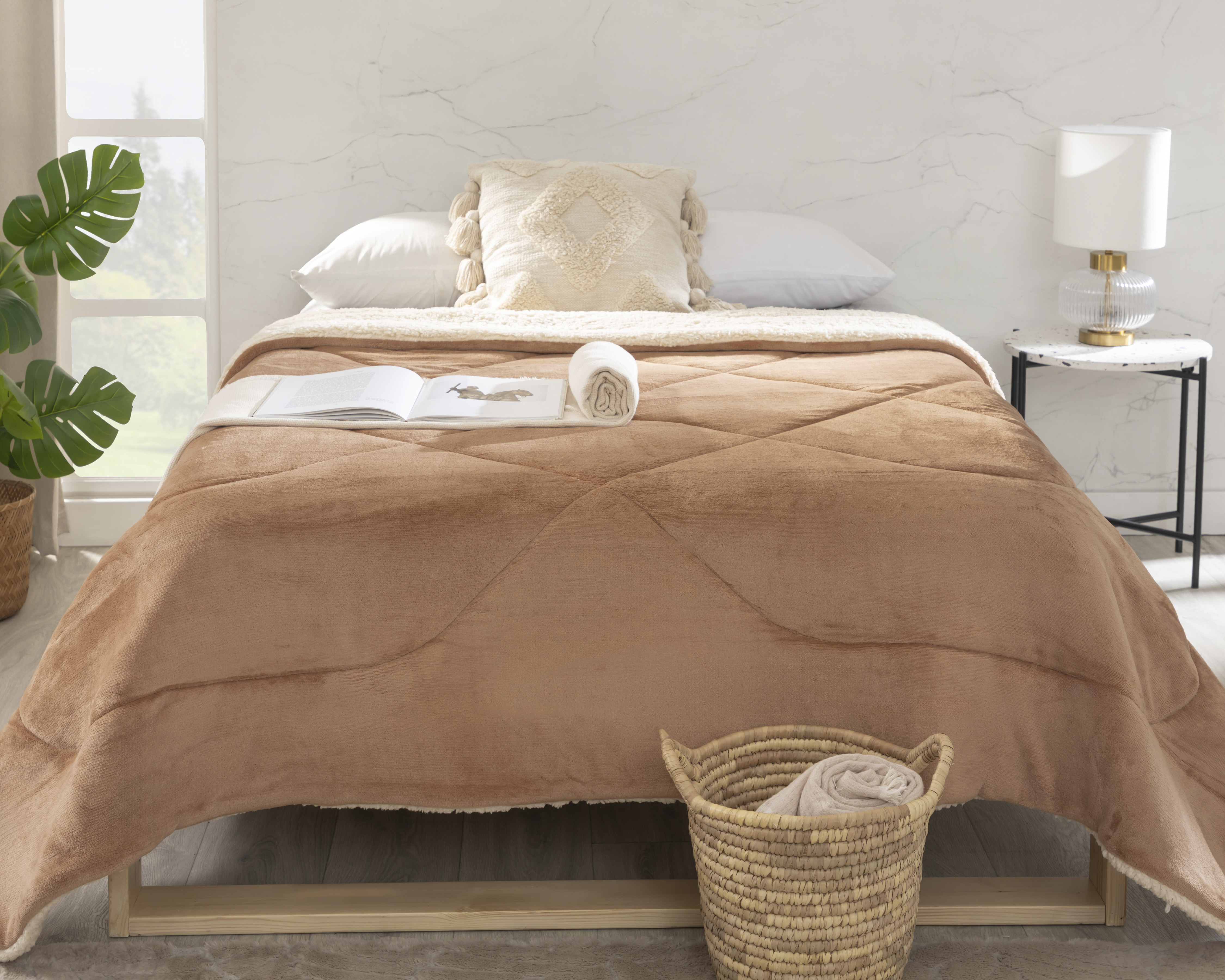 Edredón Matrimonial Starhaus Borrega Oasis Café